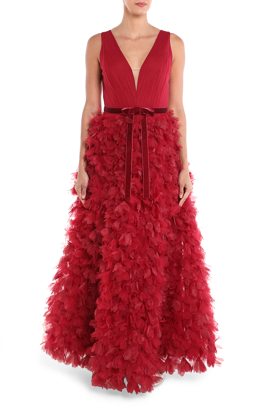 Plunging A-Line Gown
