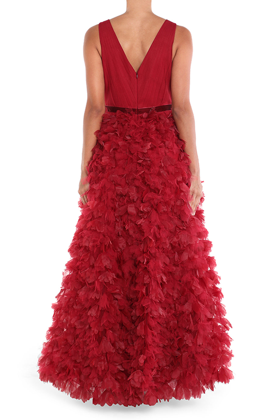 Plunging A-Line Gown