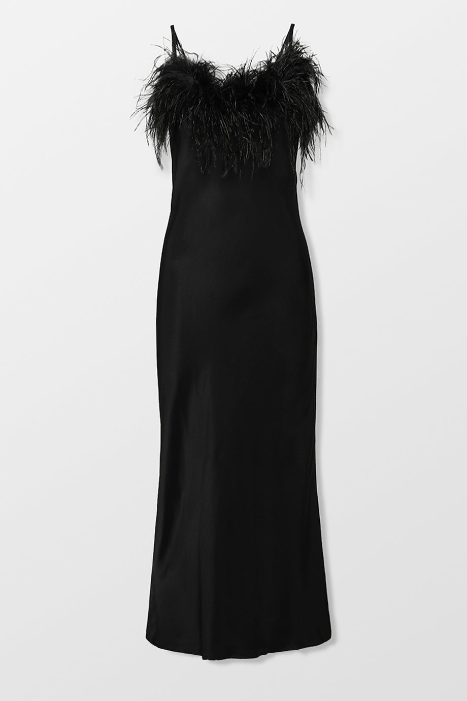 Feather Trim Boheme Slip Dress