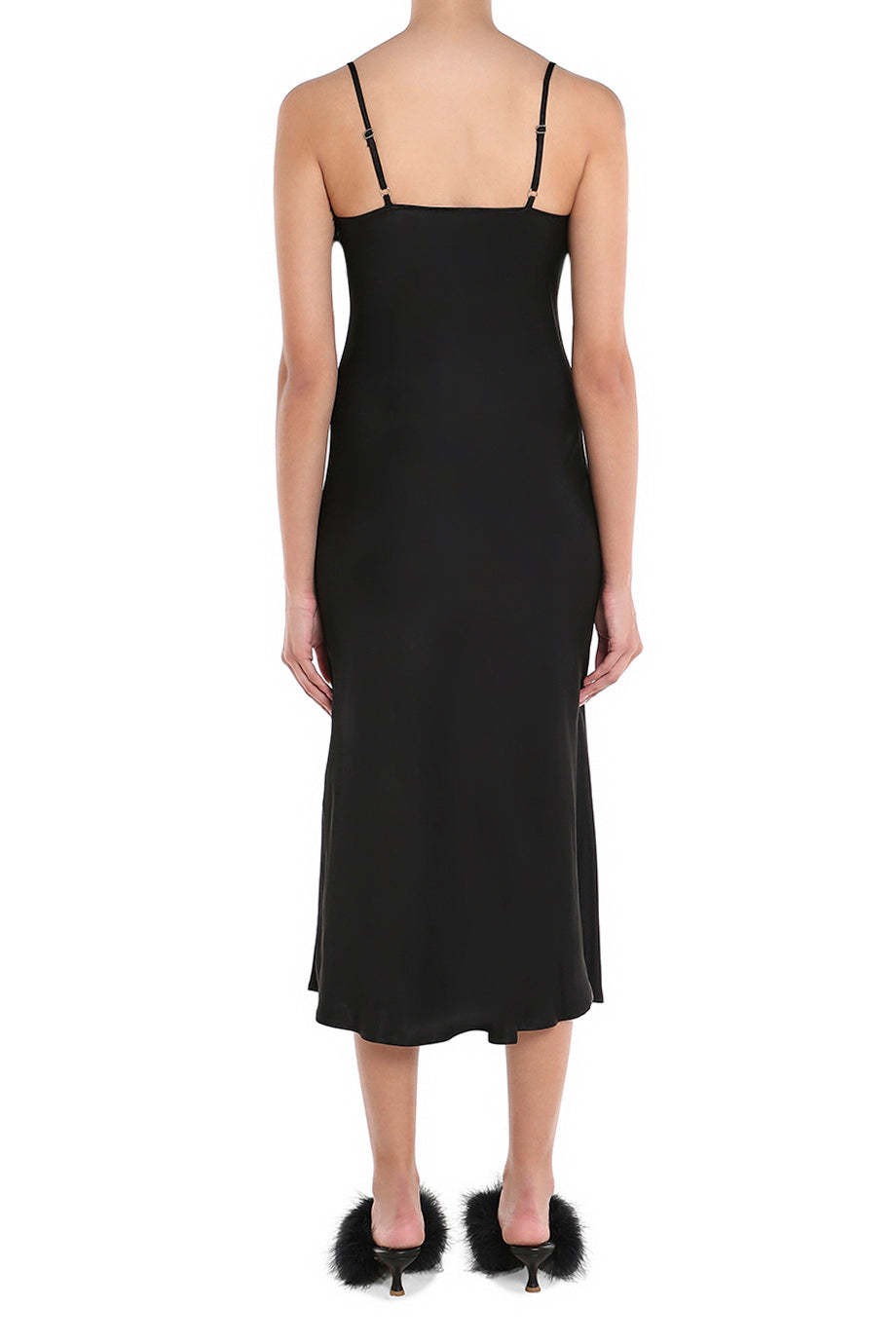 Feather Trim Boheme Slip Dress