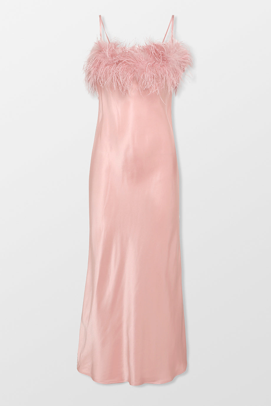 Feather Trim Boheme Slip Dress