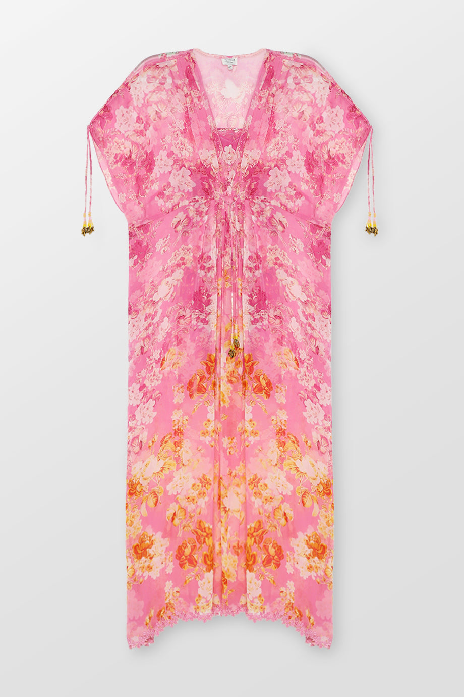 Auril Kaftan With Printed Slip