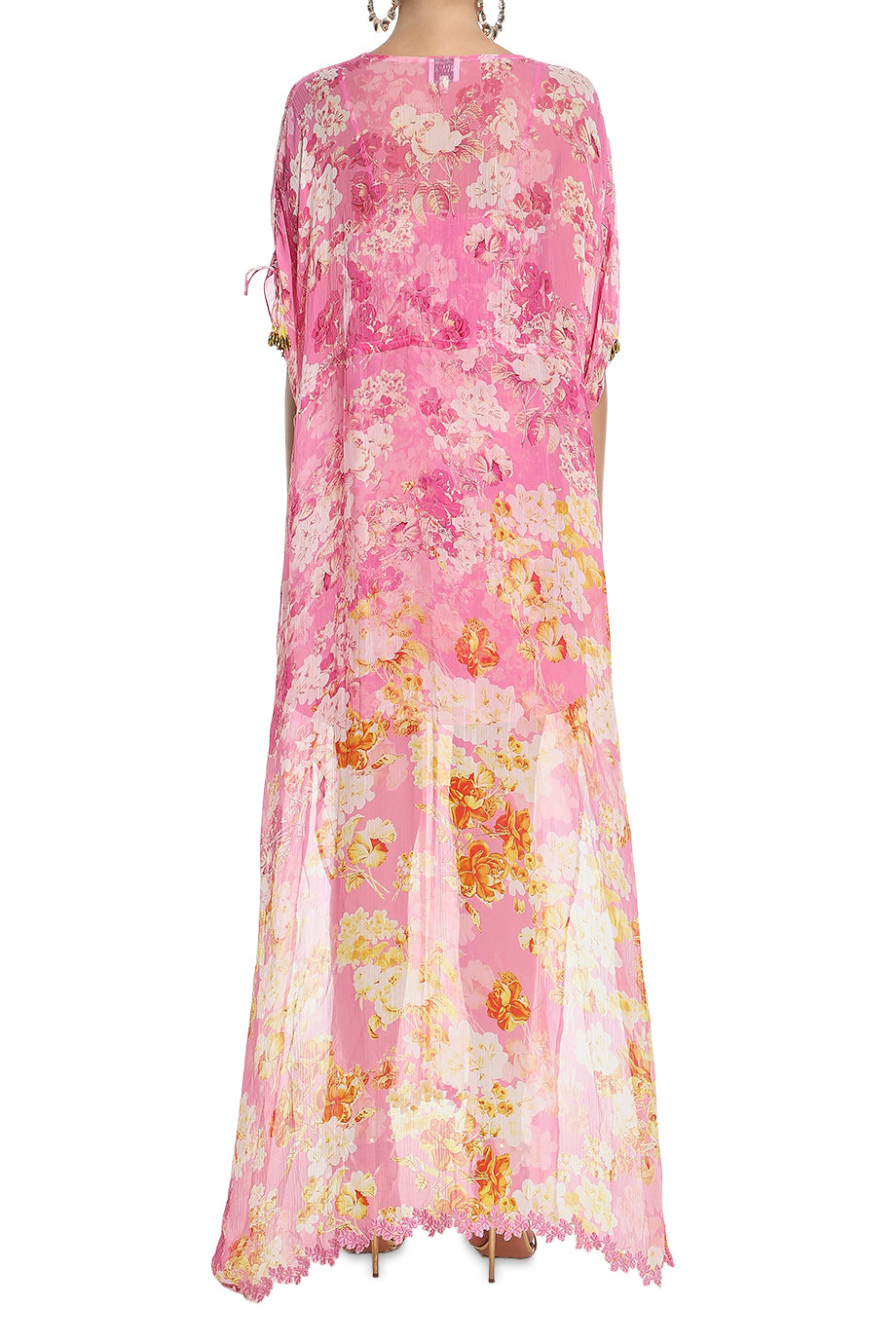 Auril Kaftan With Printed Slip