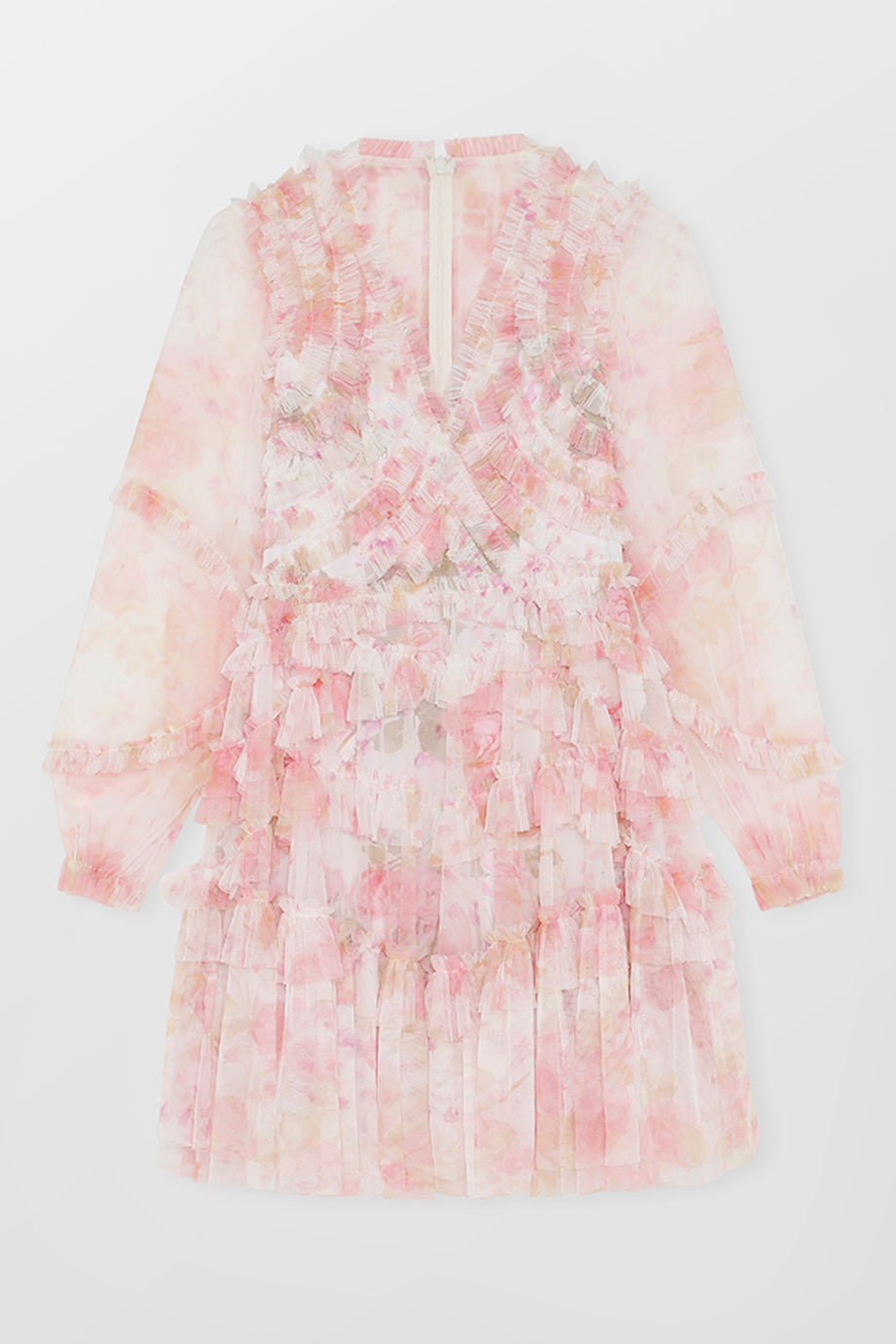 Rose Bluebell Ruffle Mini Dress