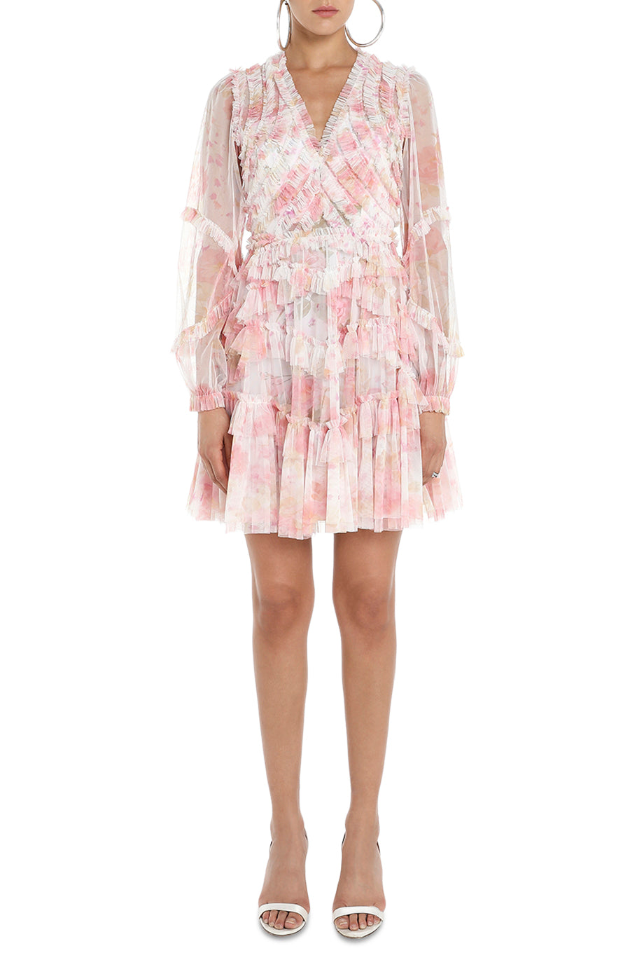 Rose Bluebell Ruffle Mini Dress