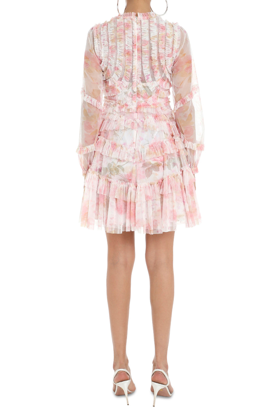 Rose Bluebell Ruffle Mini Dress