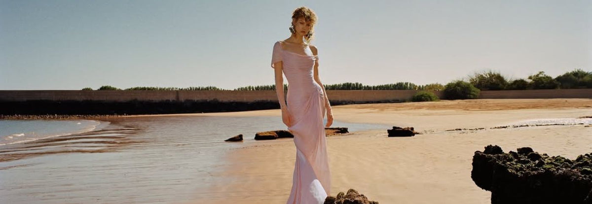 marmar halim evening dresses Ruched-Sash Silk Gown Green / 42