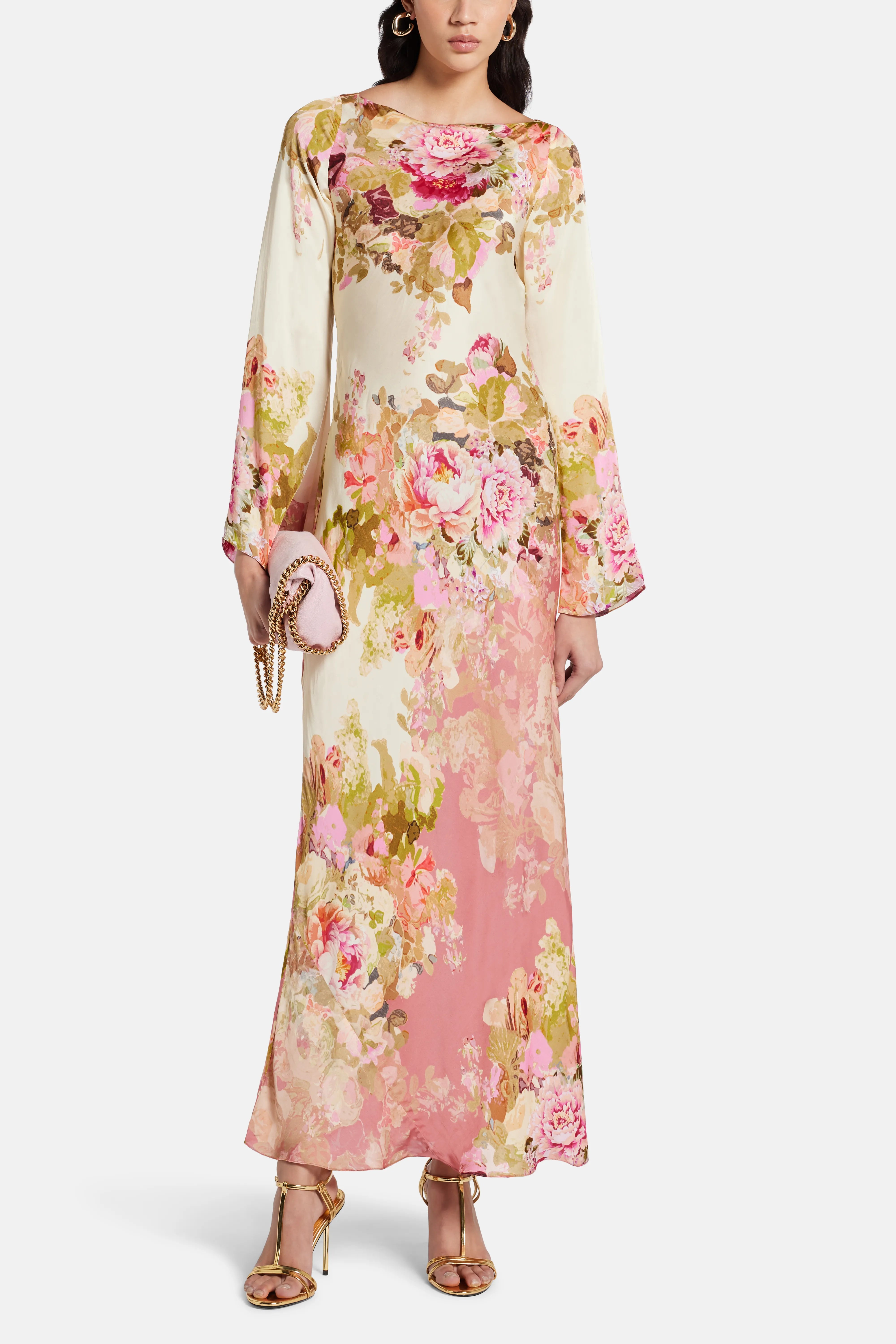 Sama Floral Maxi Dress in Ivory