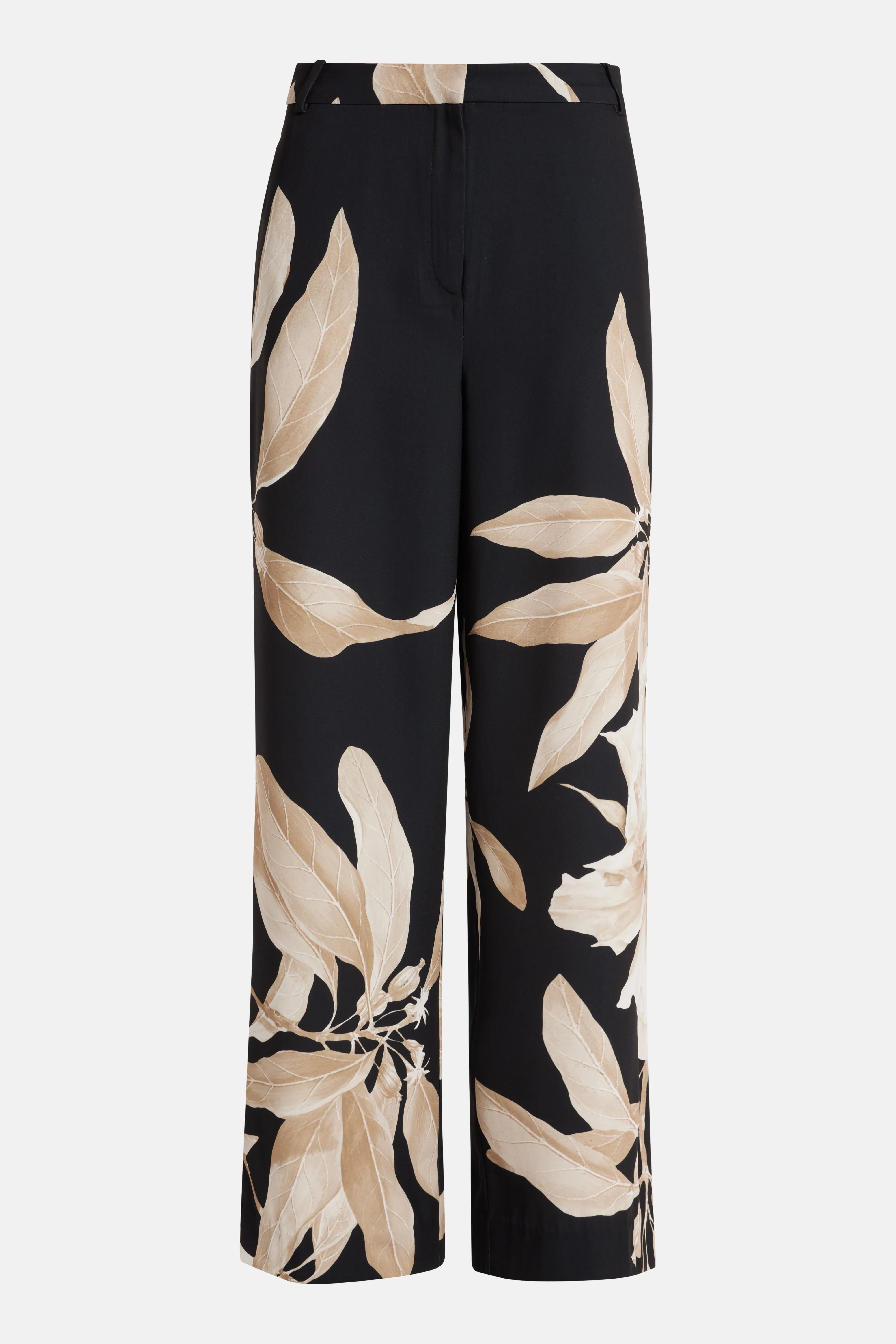 Niru Floral Flared Pants in Black