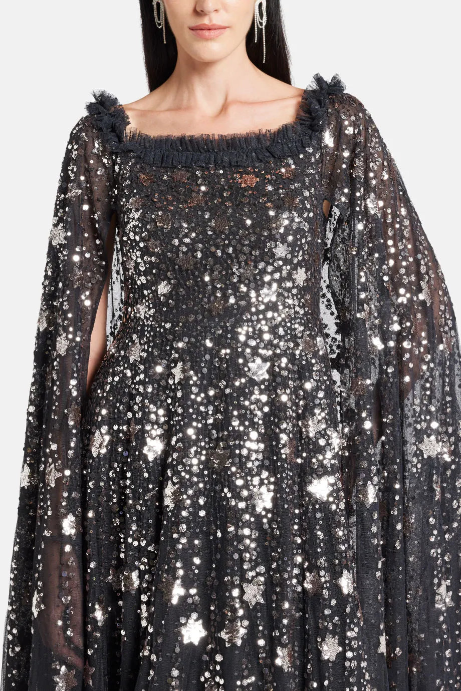 Shooting Stars Cape Ankle Gown | Etoile La Boutique Shooting Stars Cape Ankle Gown | Etoile La Boutique