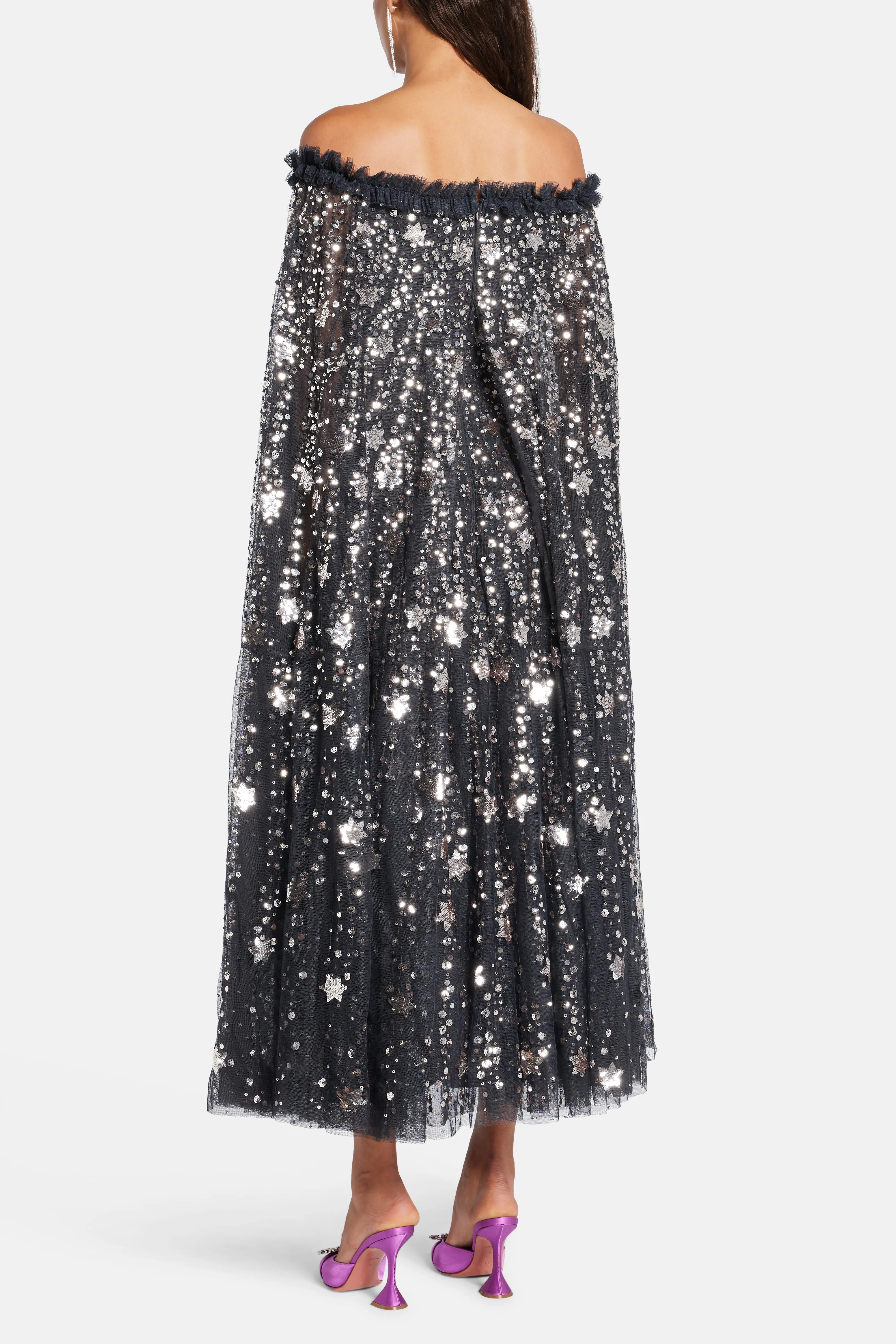 Shooting Stars Cape Ankle Gown | Etoile La Boutique Shooting Stars Cape Ankle Gown | Etoile La Boutique