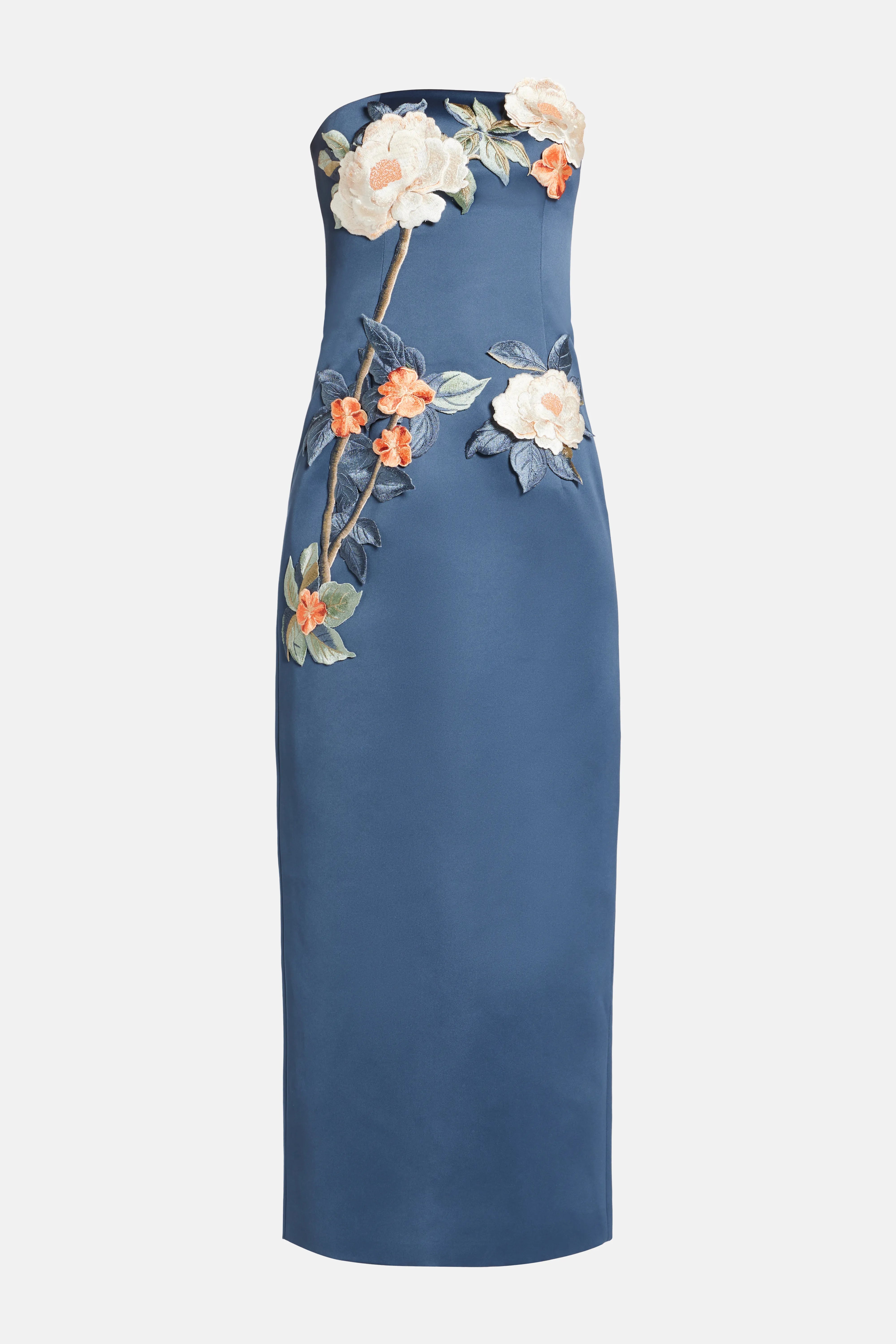 Rayna Applique Floral Bustier Maxi Dress