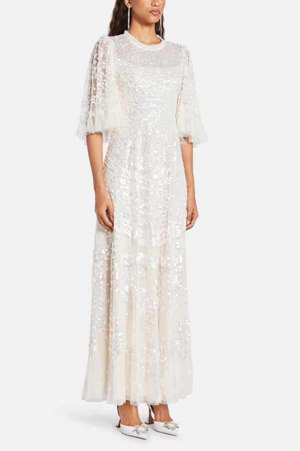 Anais Sequin Evening Dress