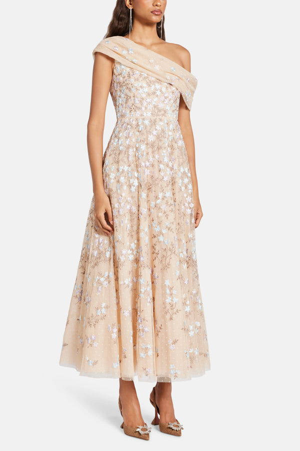 Everett Bloom One Shoulder Maxi Dress