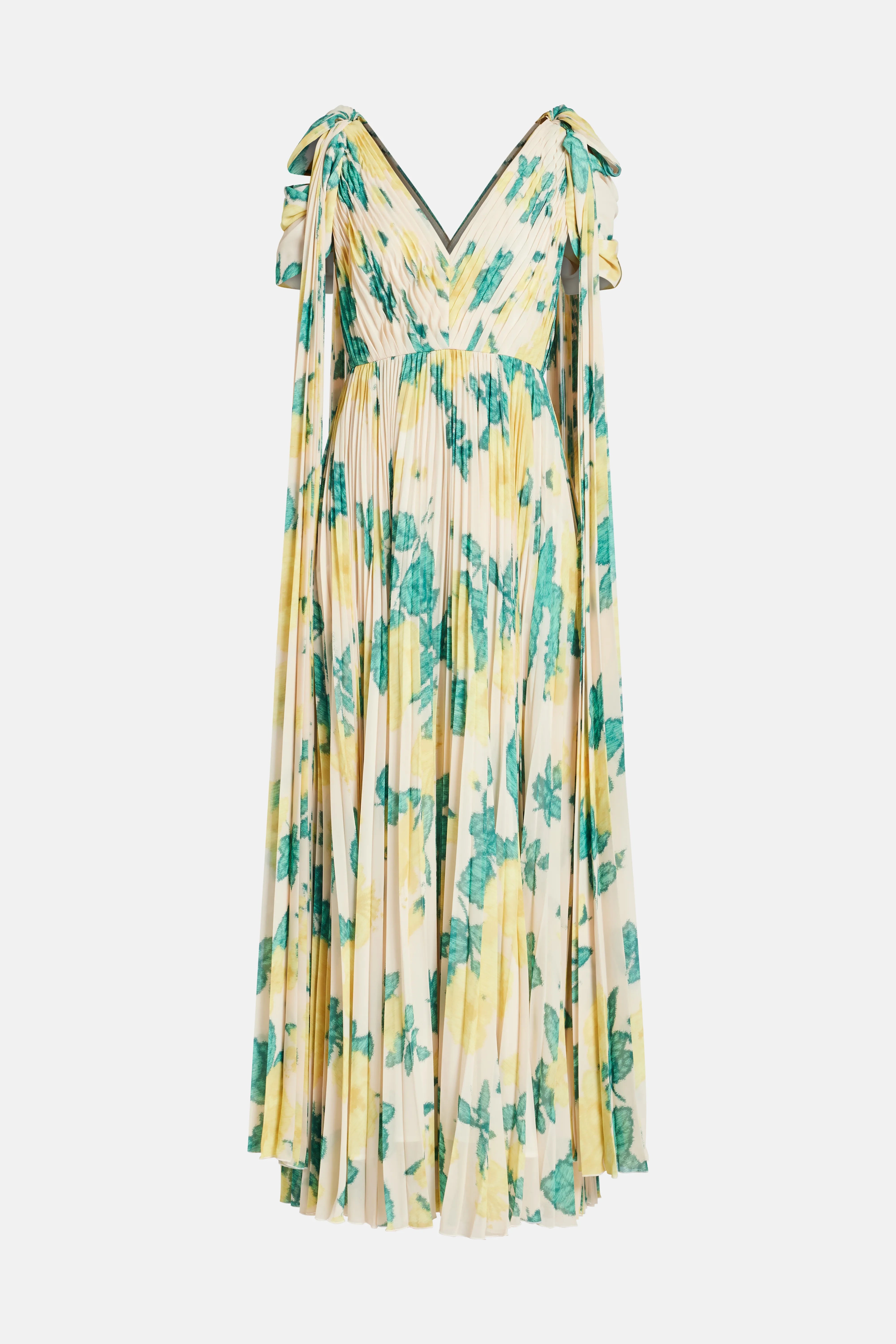 Printed Maxi Dress With Exposed Shoulder