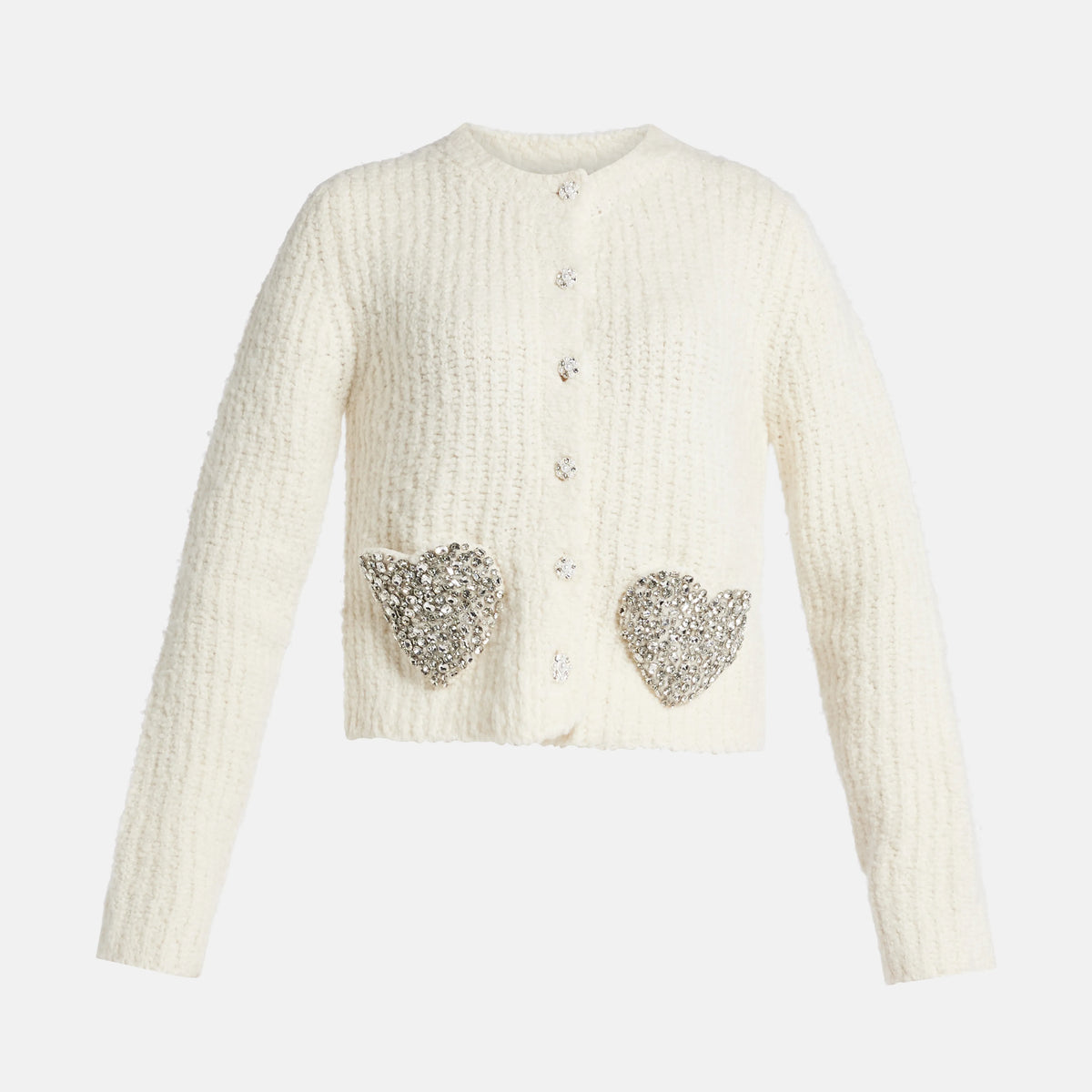 【最終値下】 ICECREAM KNIT CARDIGAN with BADGE 206762990-1-cream