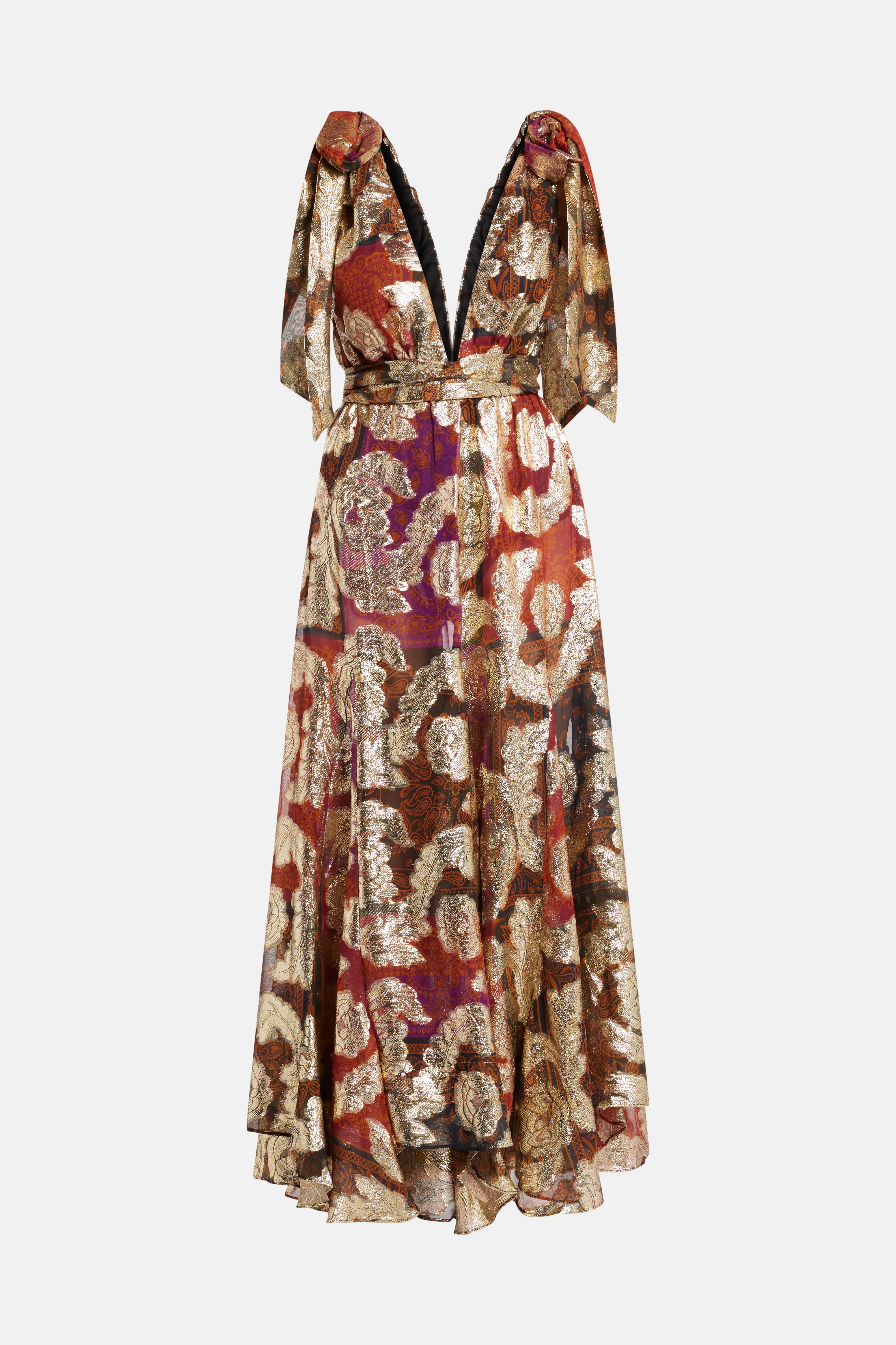 Jacquard Lurex Maxi Dress