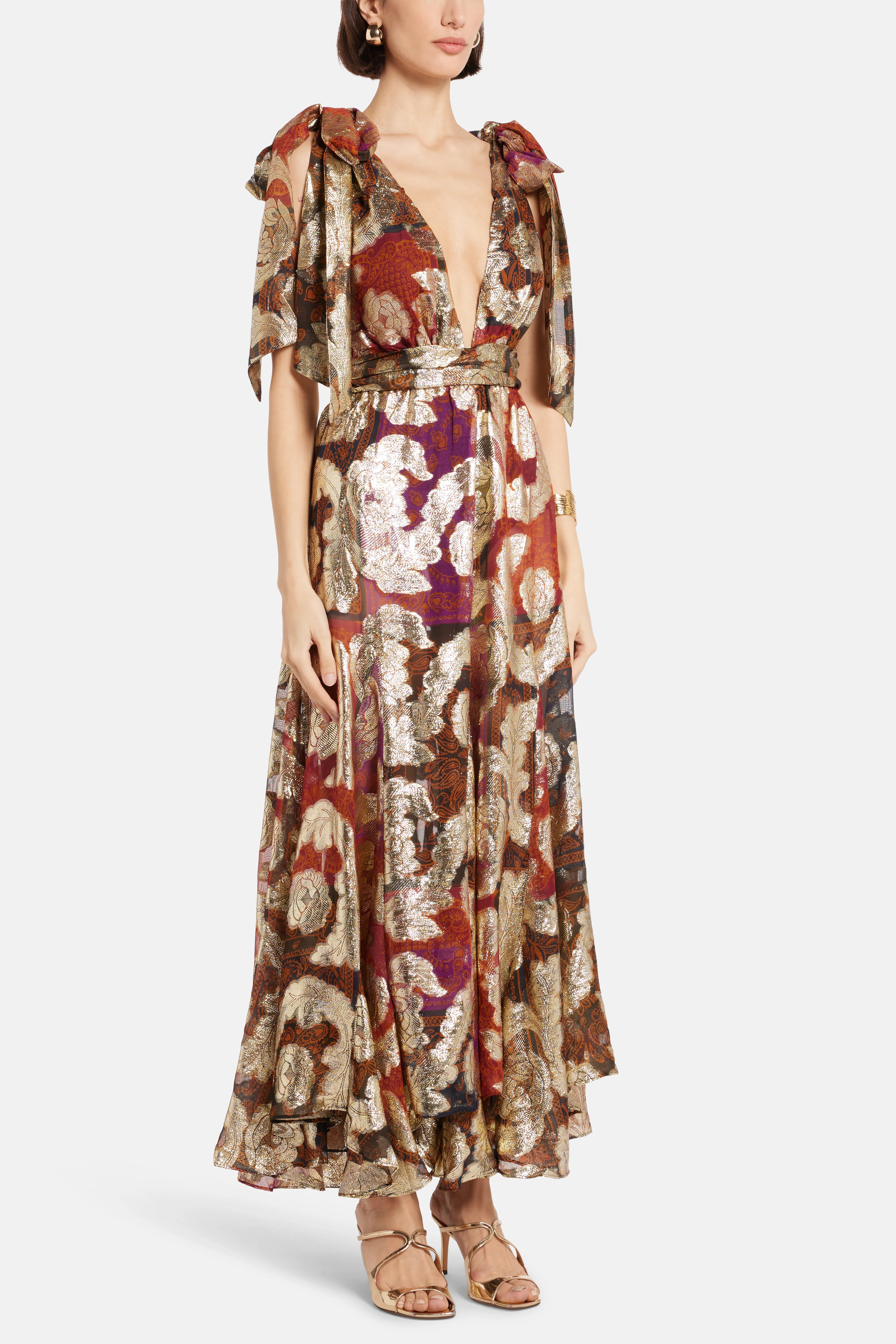 Jacquard Lurex Maxi Dress