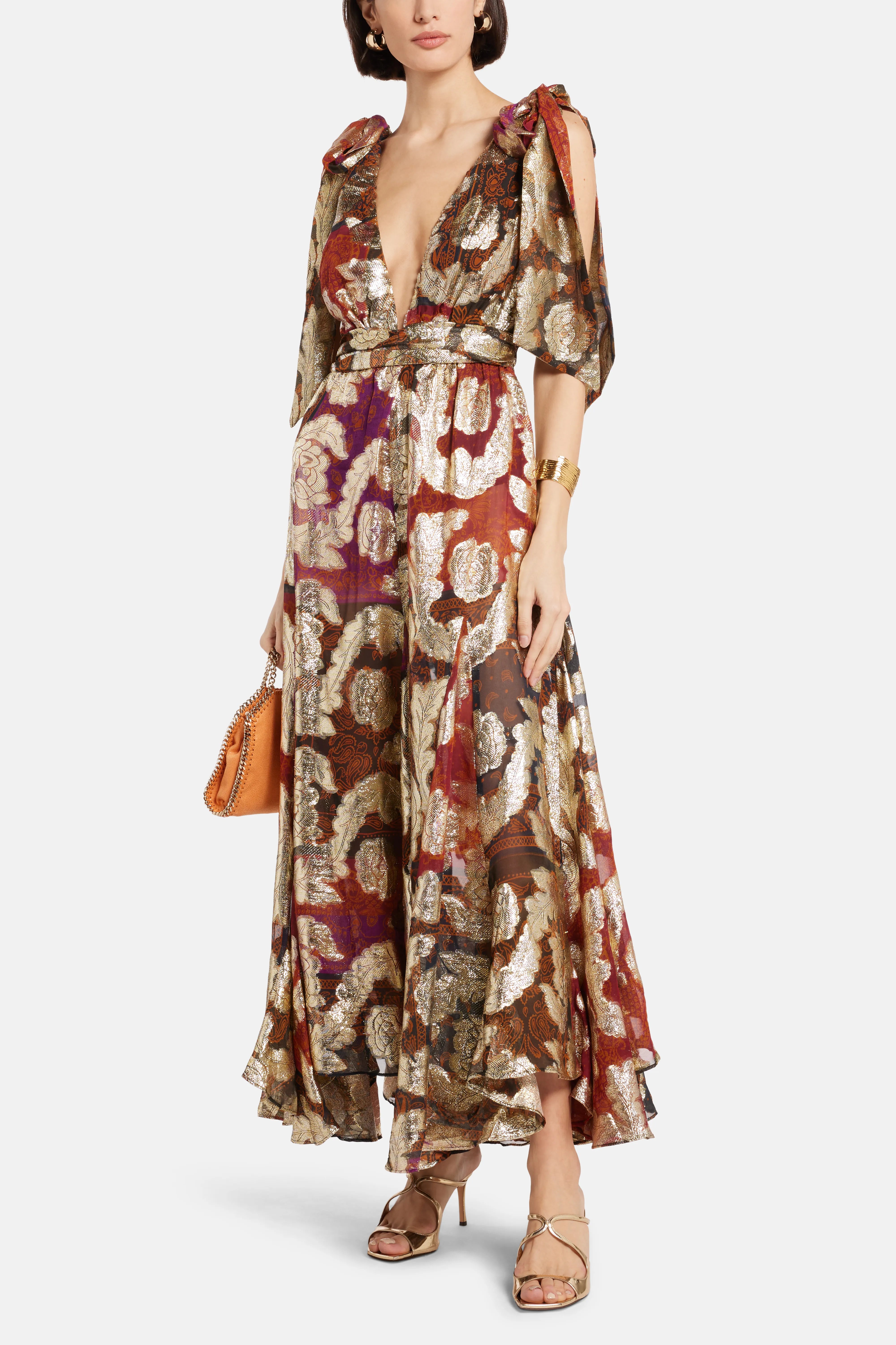 Jacquard Lurex Maxi Dress