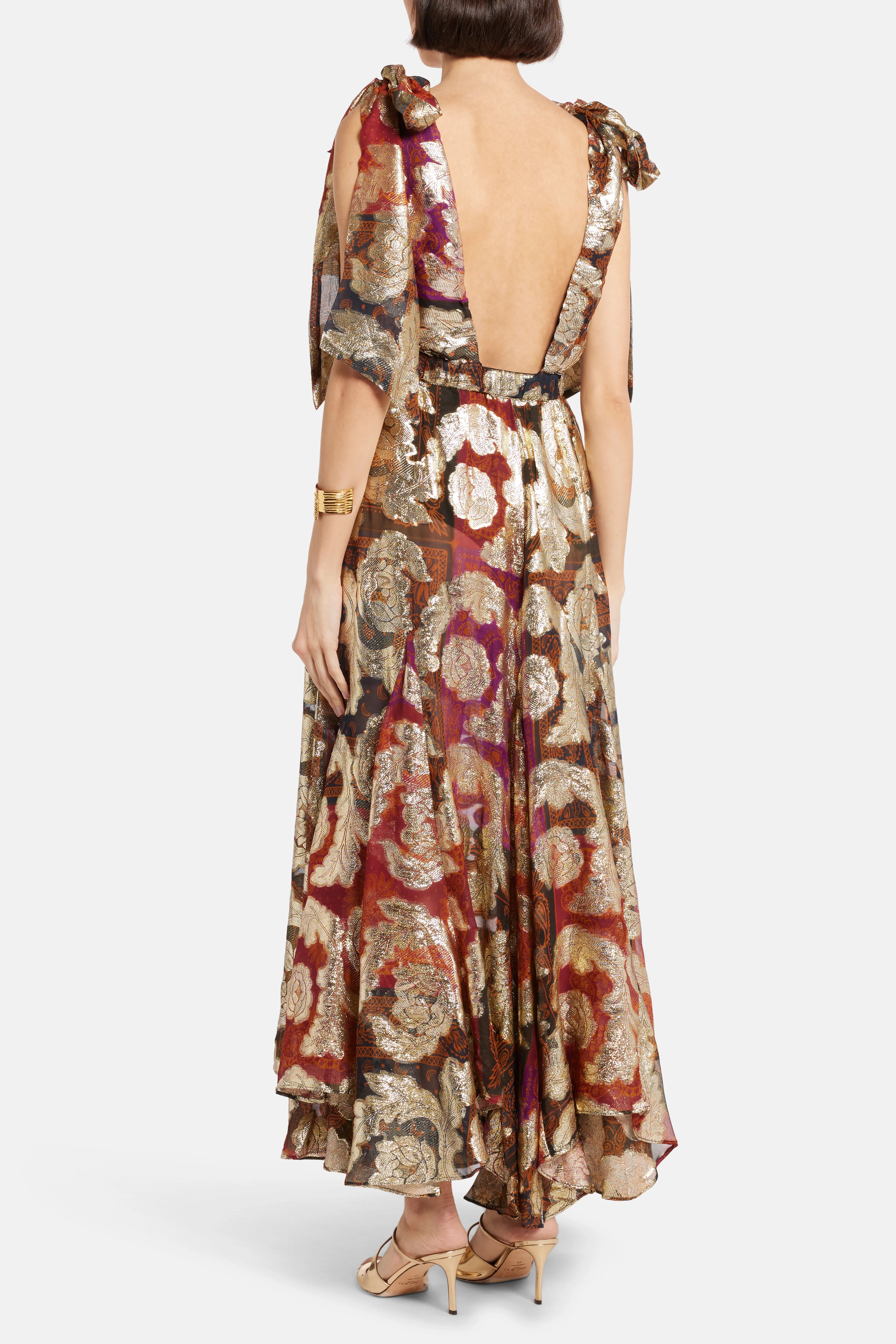 Jacquard Lurex Maxi Dress