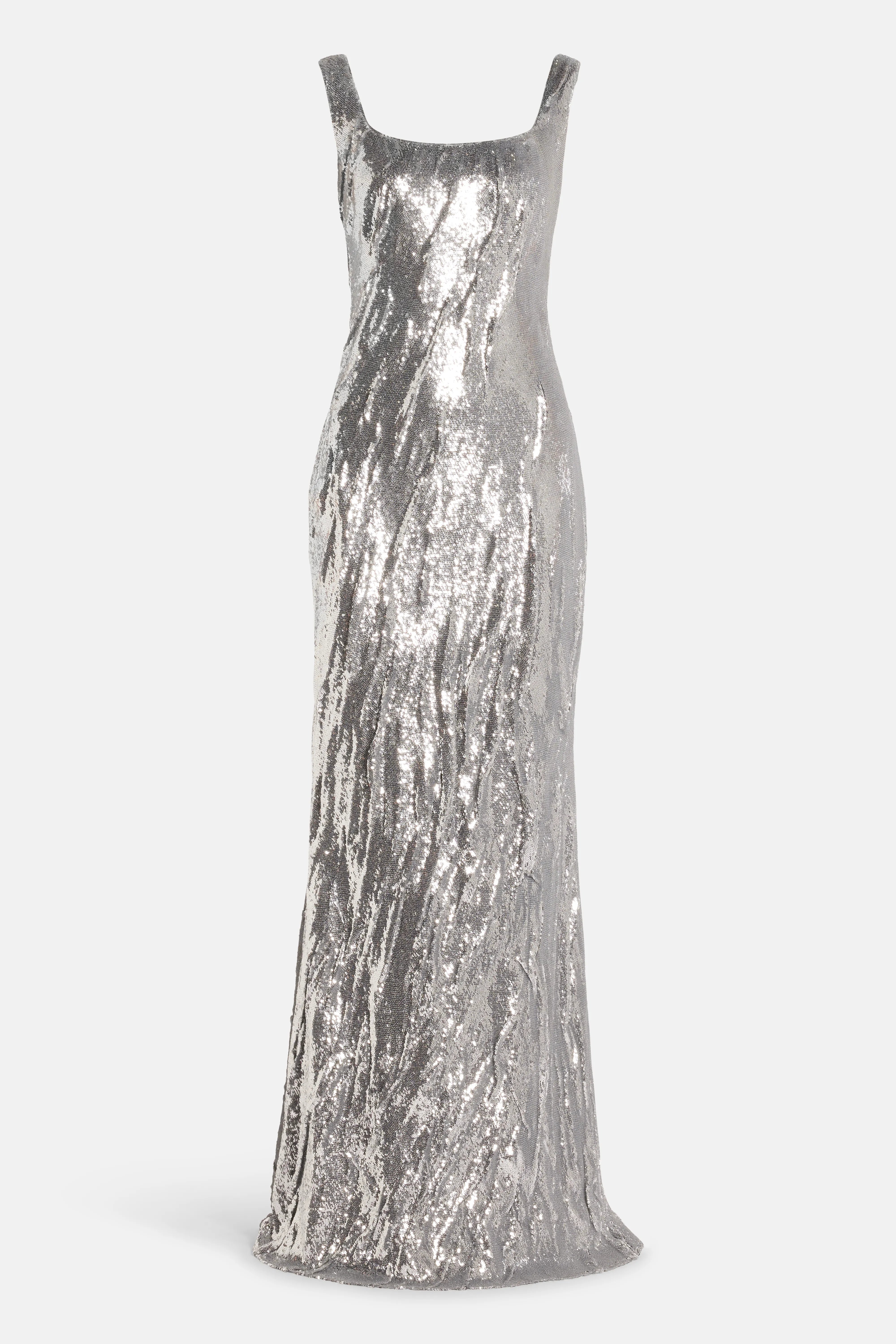 Shop the Payette Sleeveless Evening Gown in Silver Shop the Payette Sleeveless Evening Gown in Silver