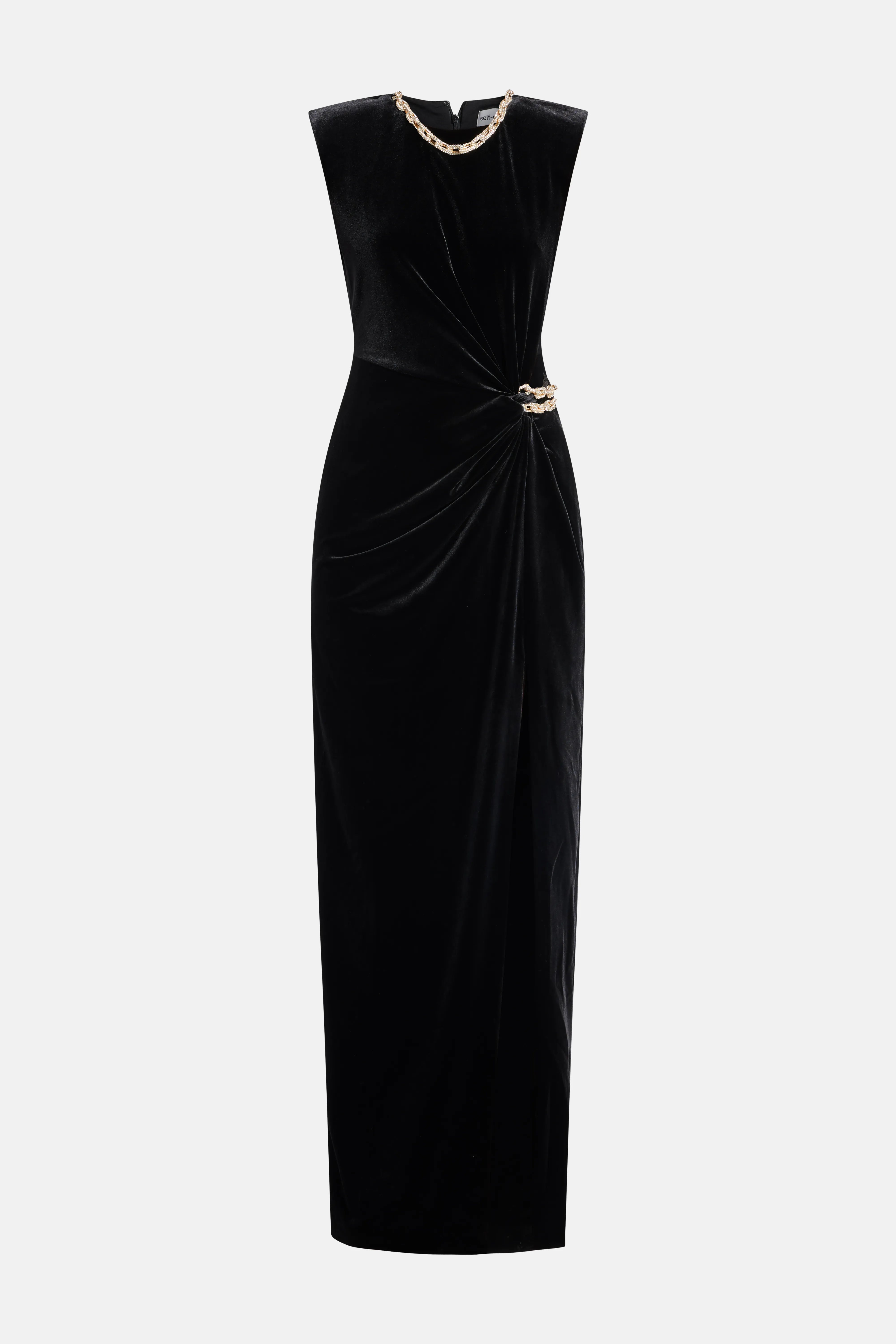 Velvet Embellished Maxi Dress