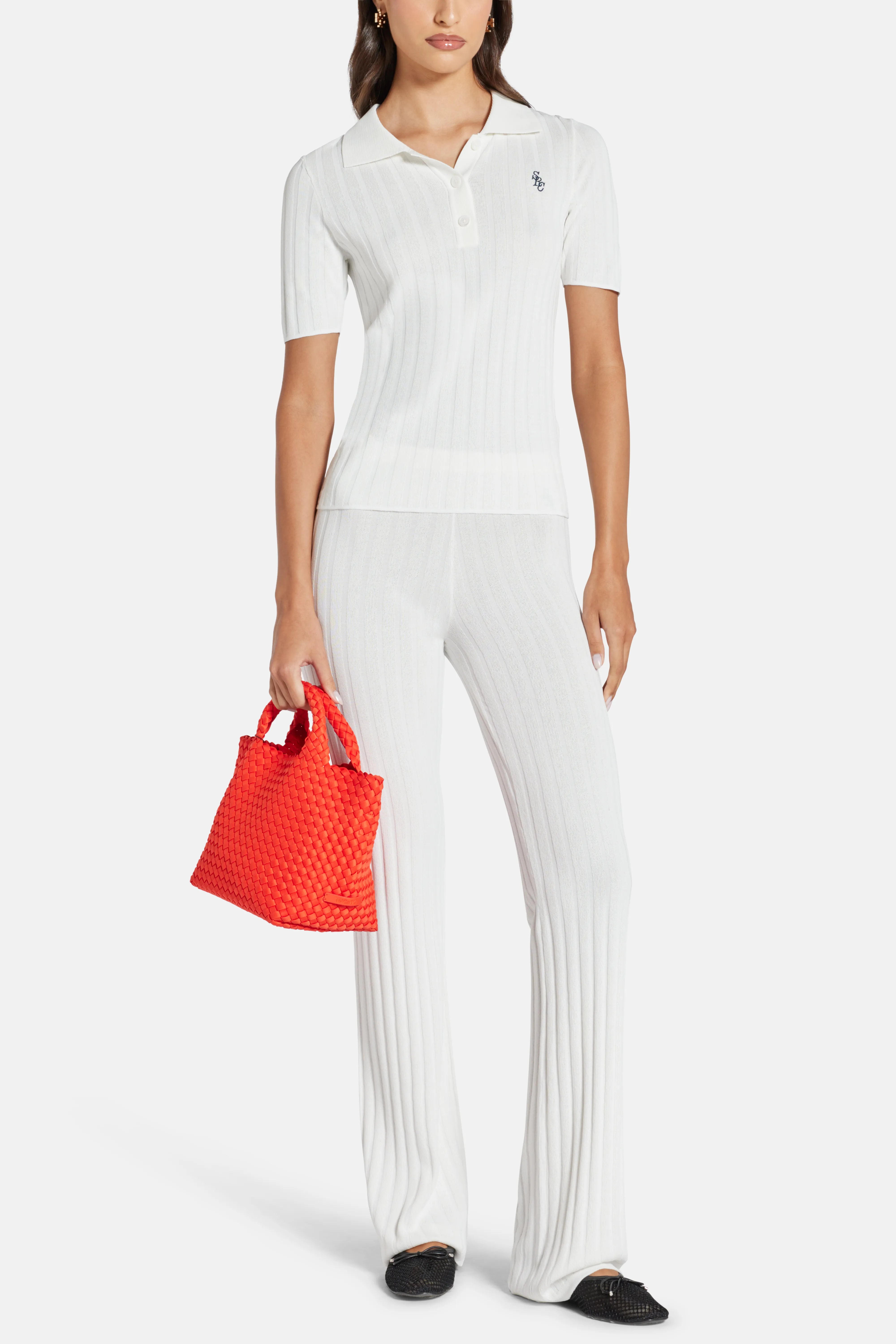 St Barths Small Tote Bag with Crossbody Strap in Red