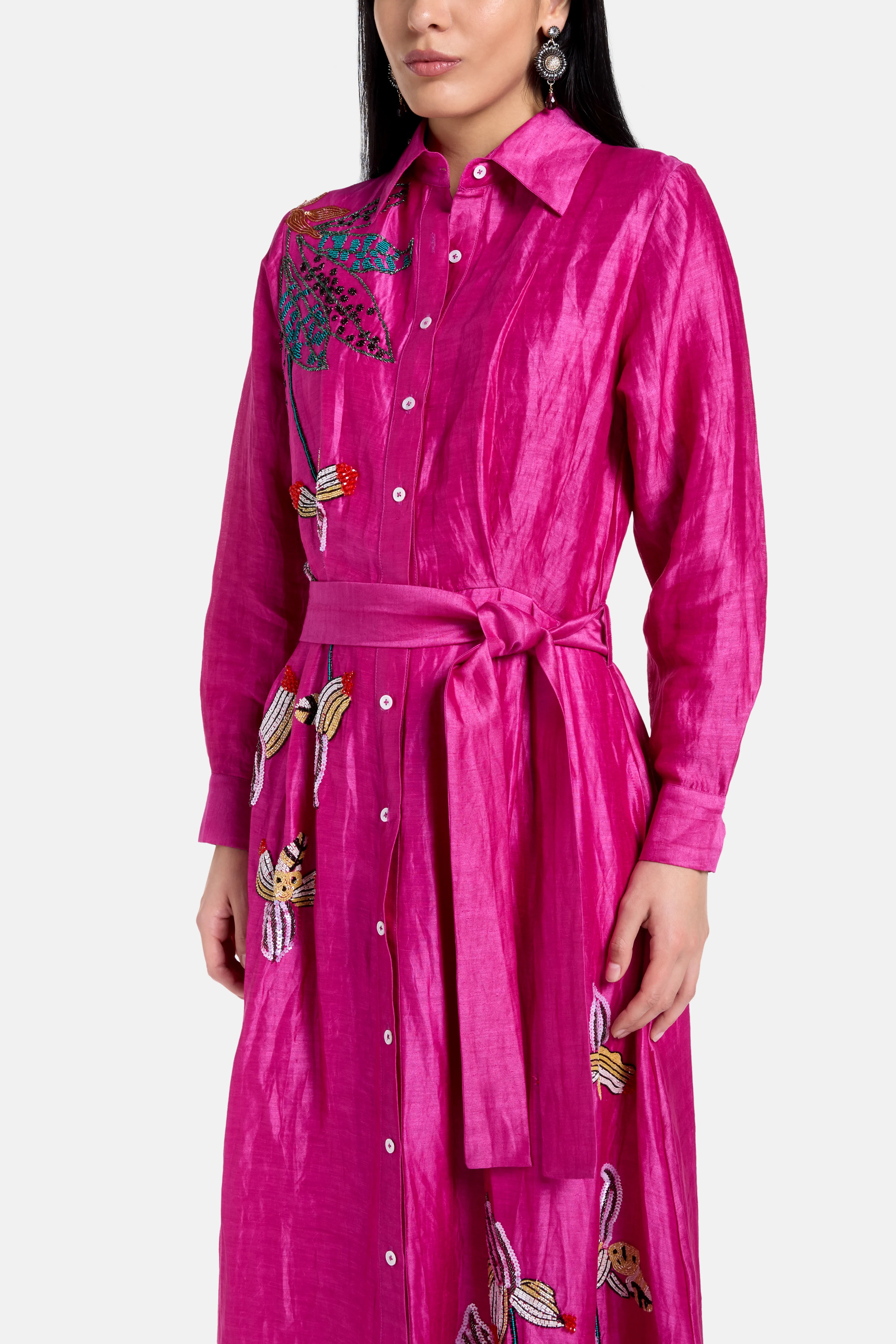 Shop the Orchid Pink Floral Embroidered Maxi Dress in Pink Shop the Orchid Pink Floral Embroidered Maxi Dress in Pink