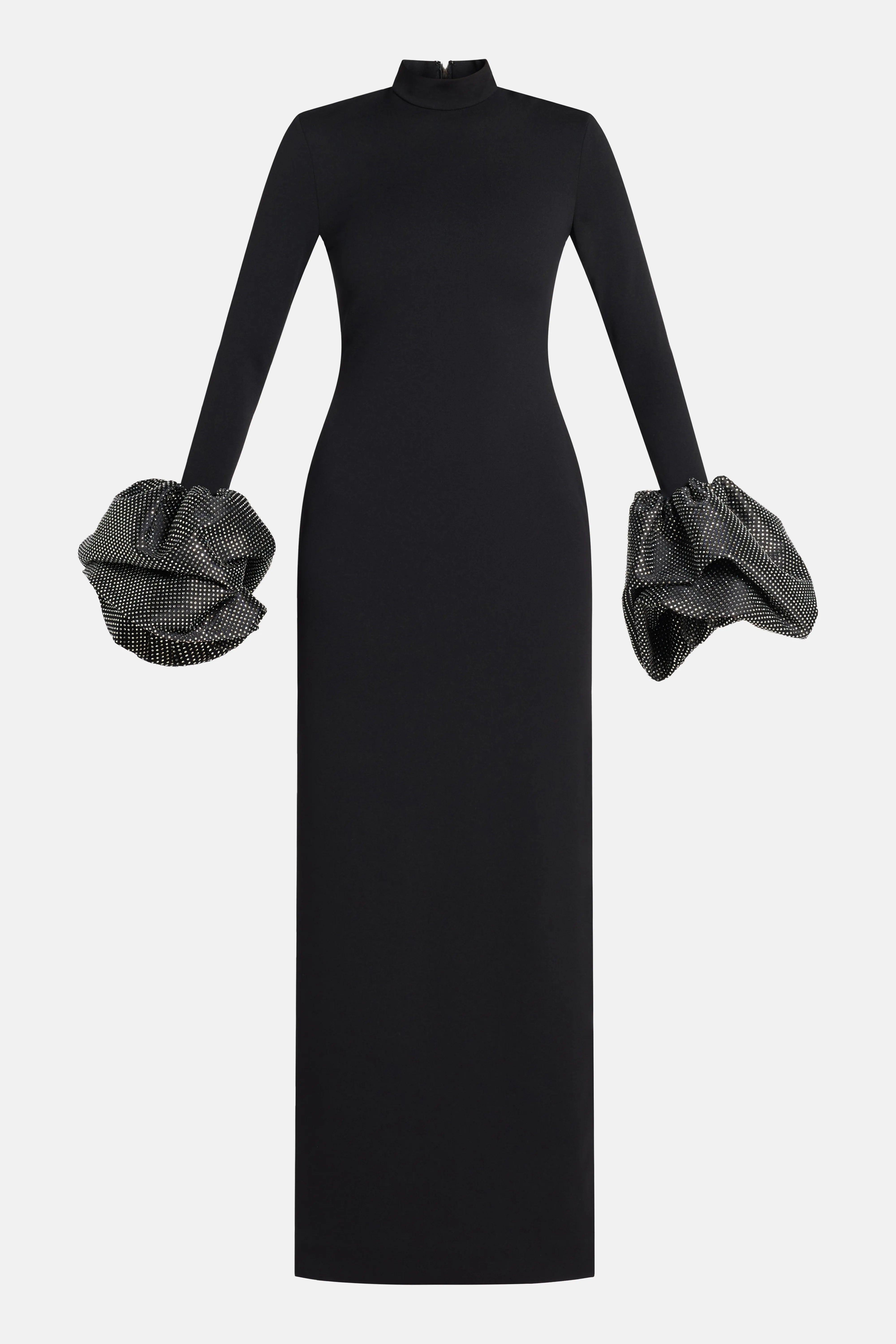 Shop the Viviana Crystal Cuffs Evening Dress in Black