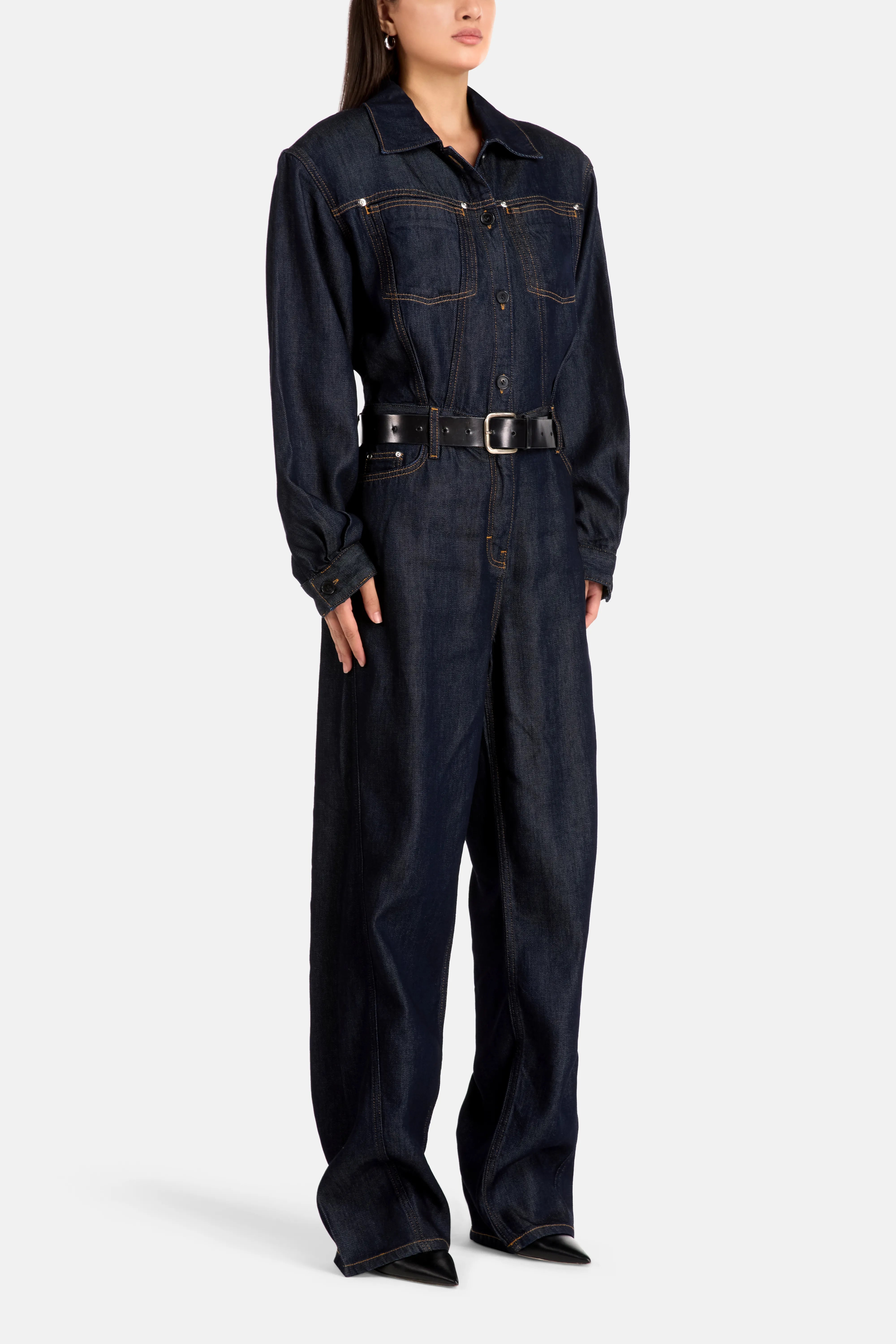 Rafaele Denim Jumpsuit in Blue