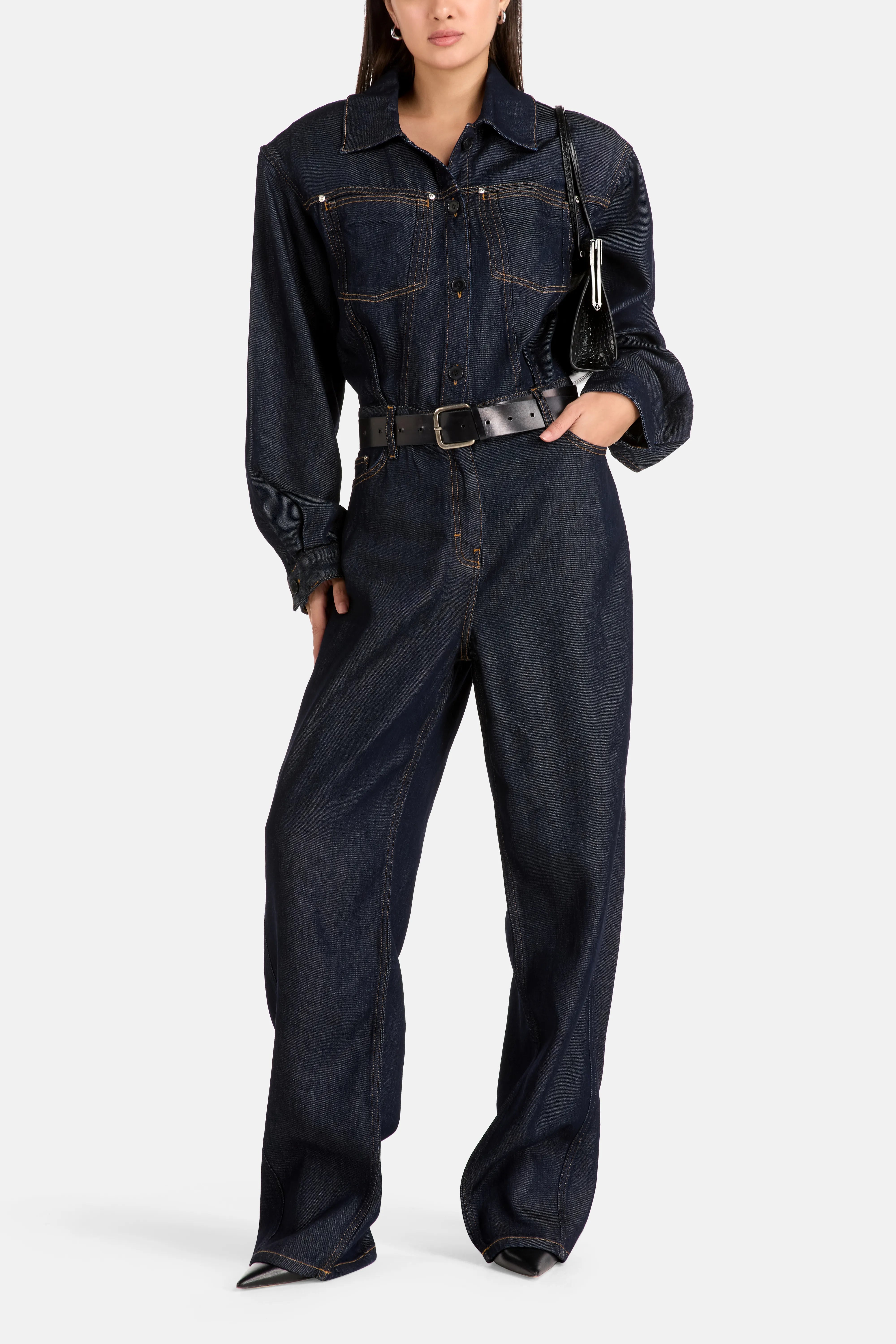 Rafaele Denim Jumpsuit in Blue