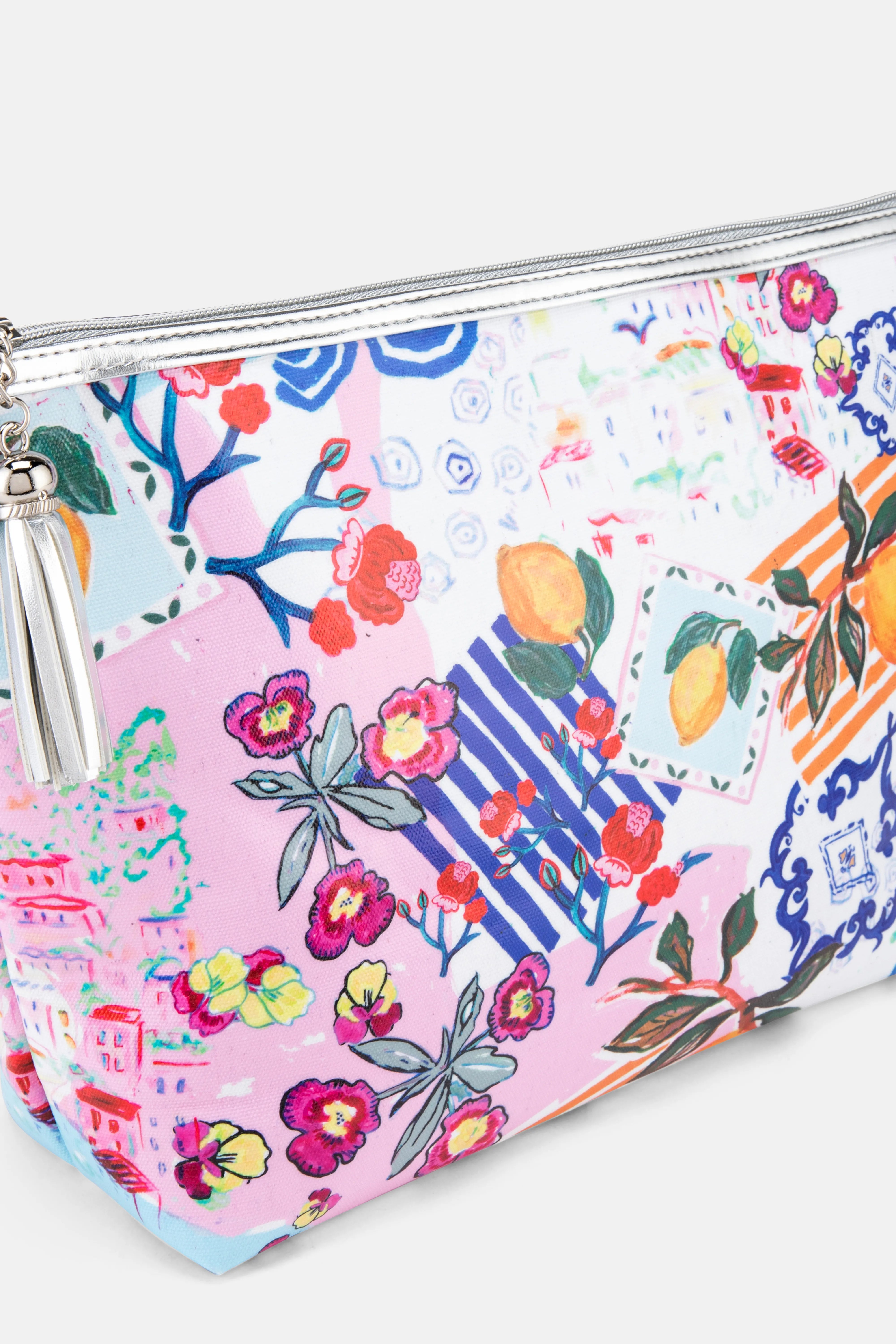 Amalfi Giant Cotton Wash Bag In Pink