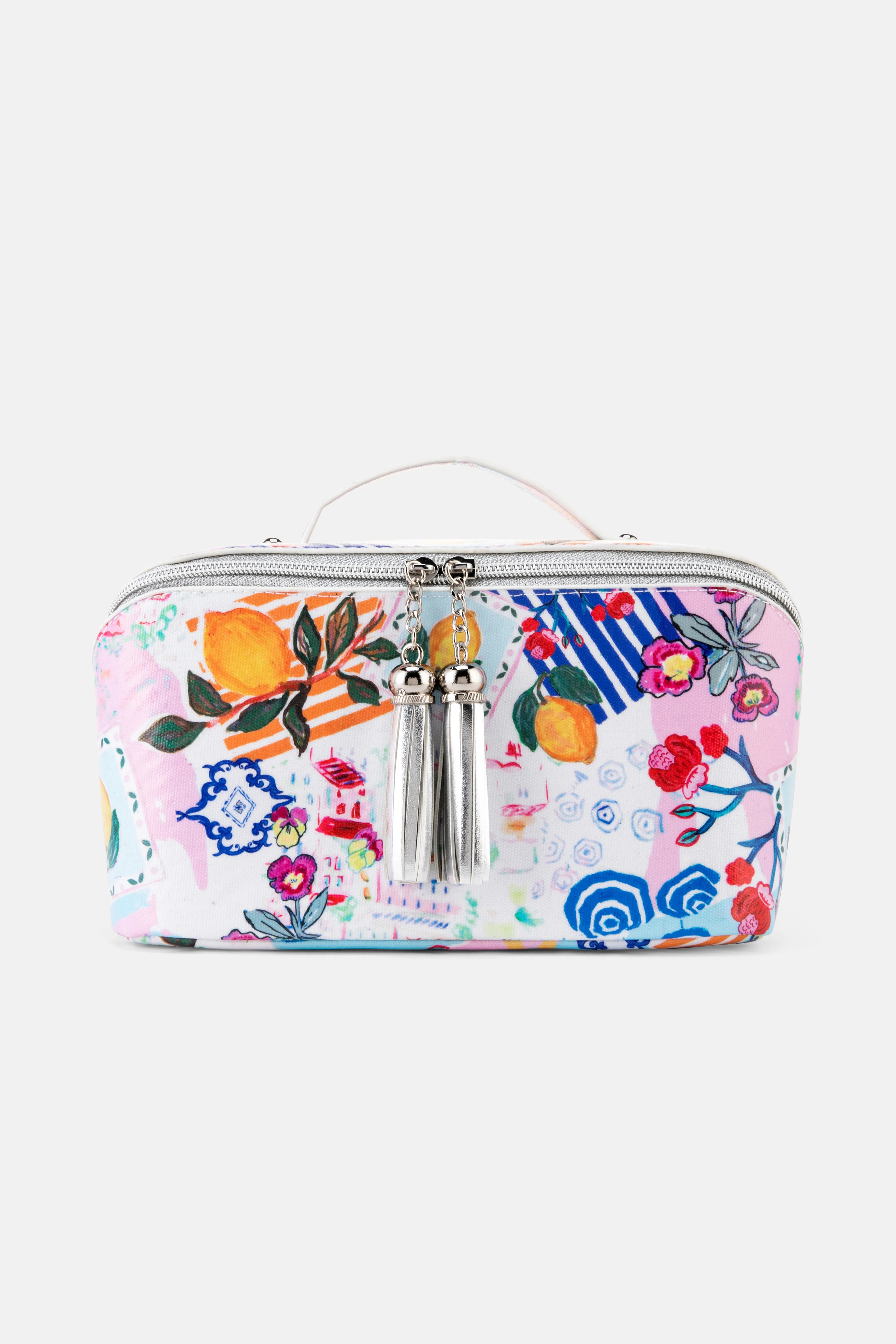 Amalfi Large Cotton Cosmetic Bag In Pink