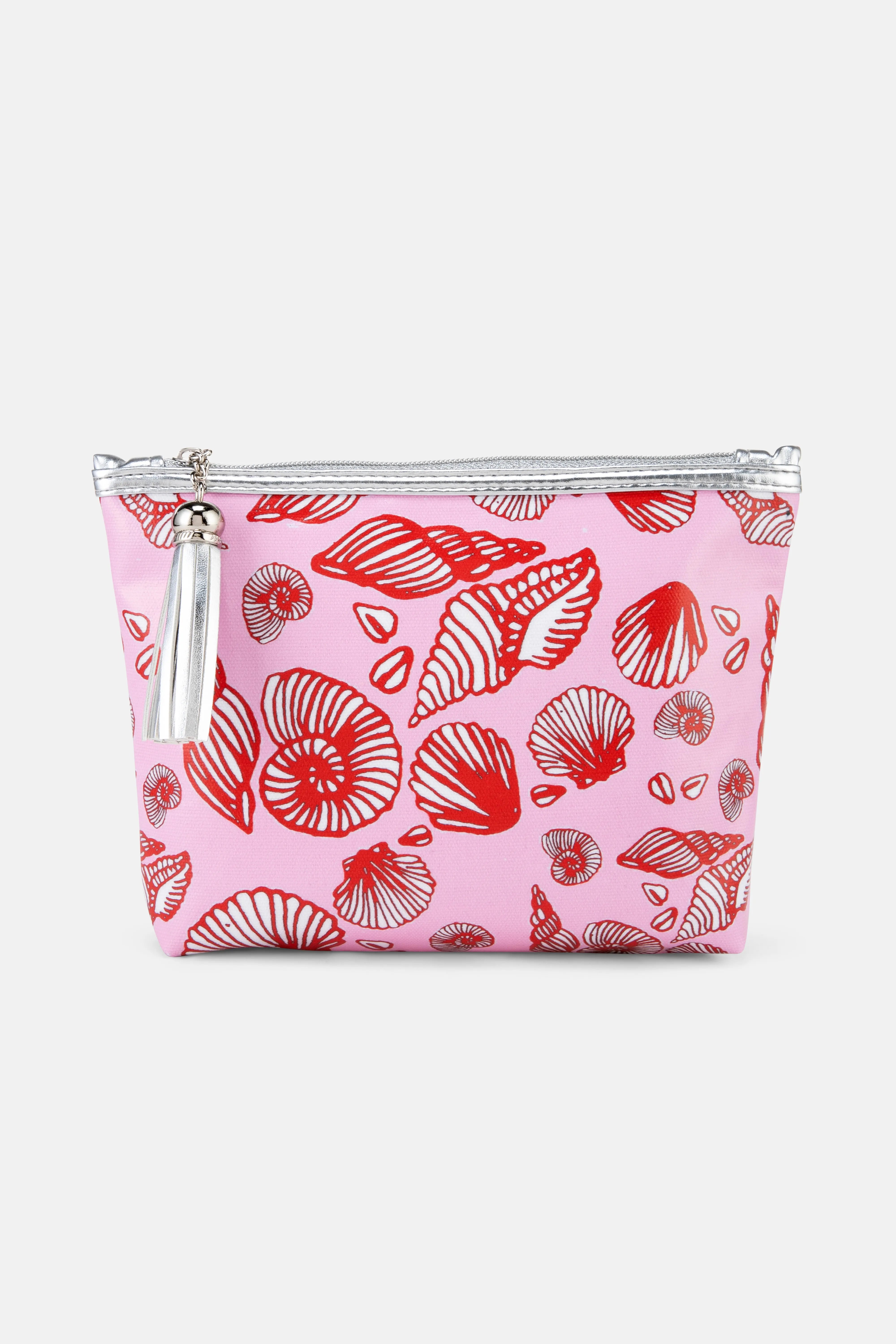 Underwater Coral Classic Cotton Make-Up Bag In Pink