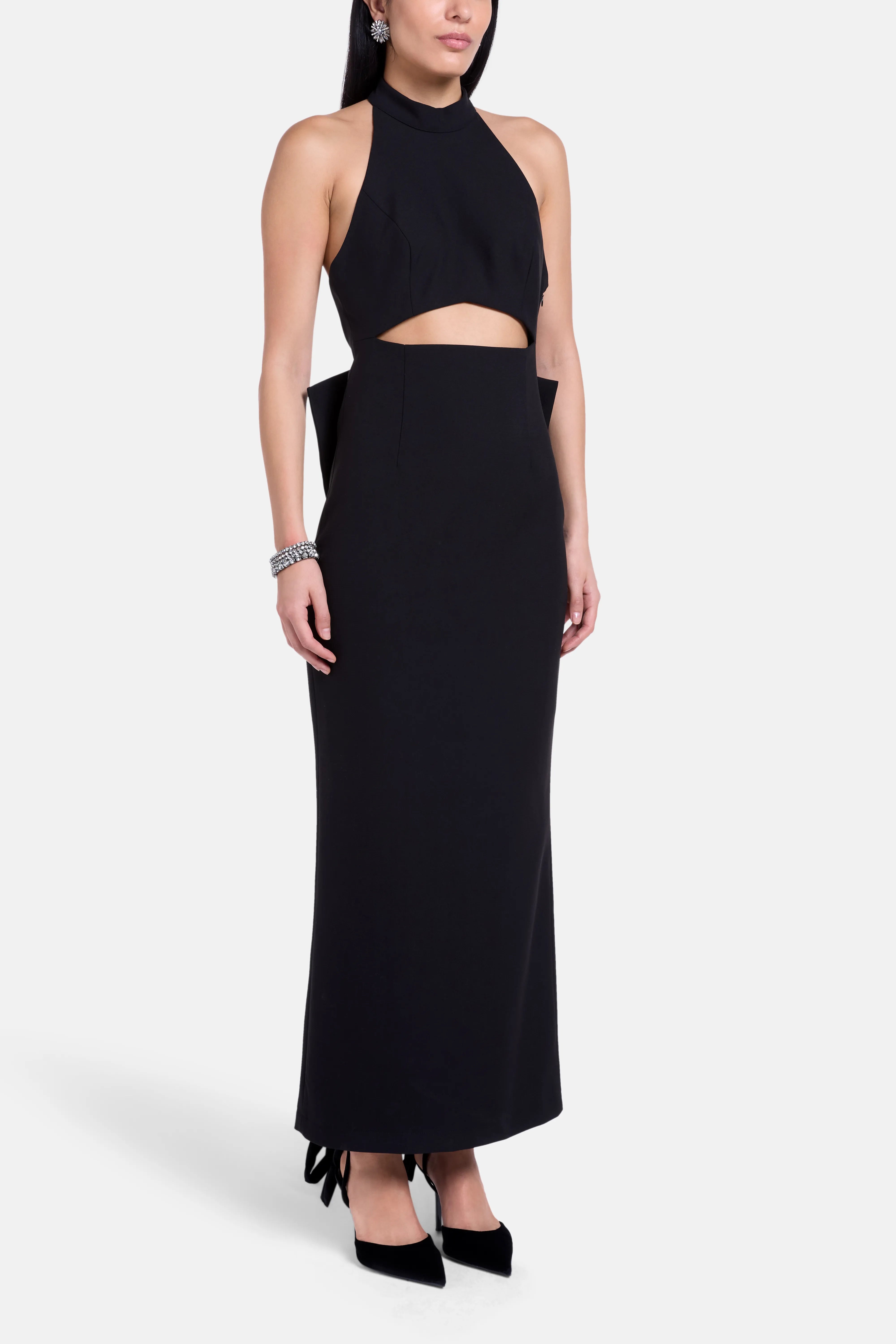 Elba Cut Out Maxi Dress In Black