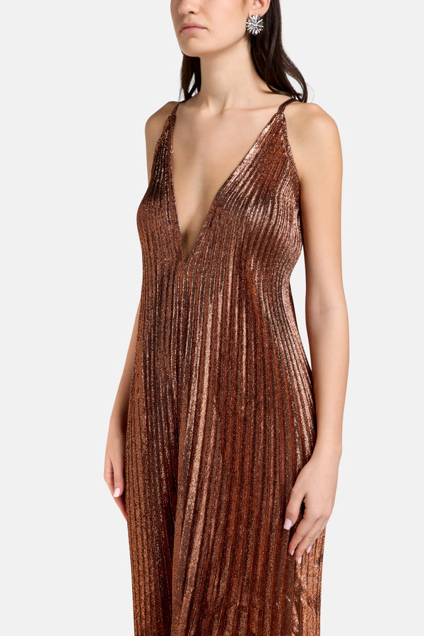The Muse Evening Dress in Brown