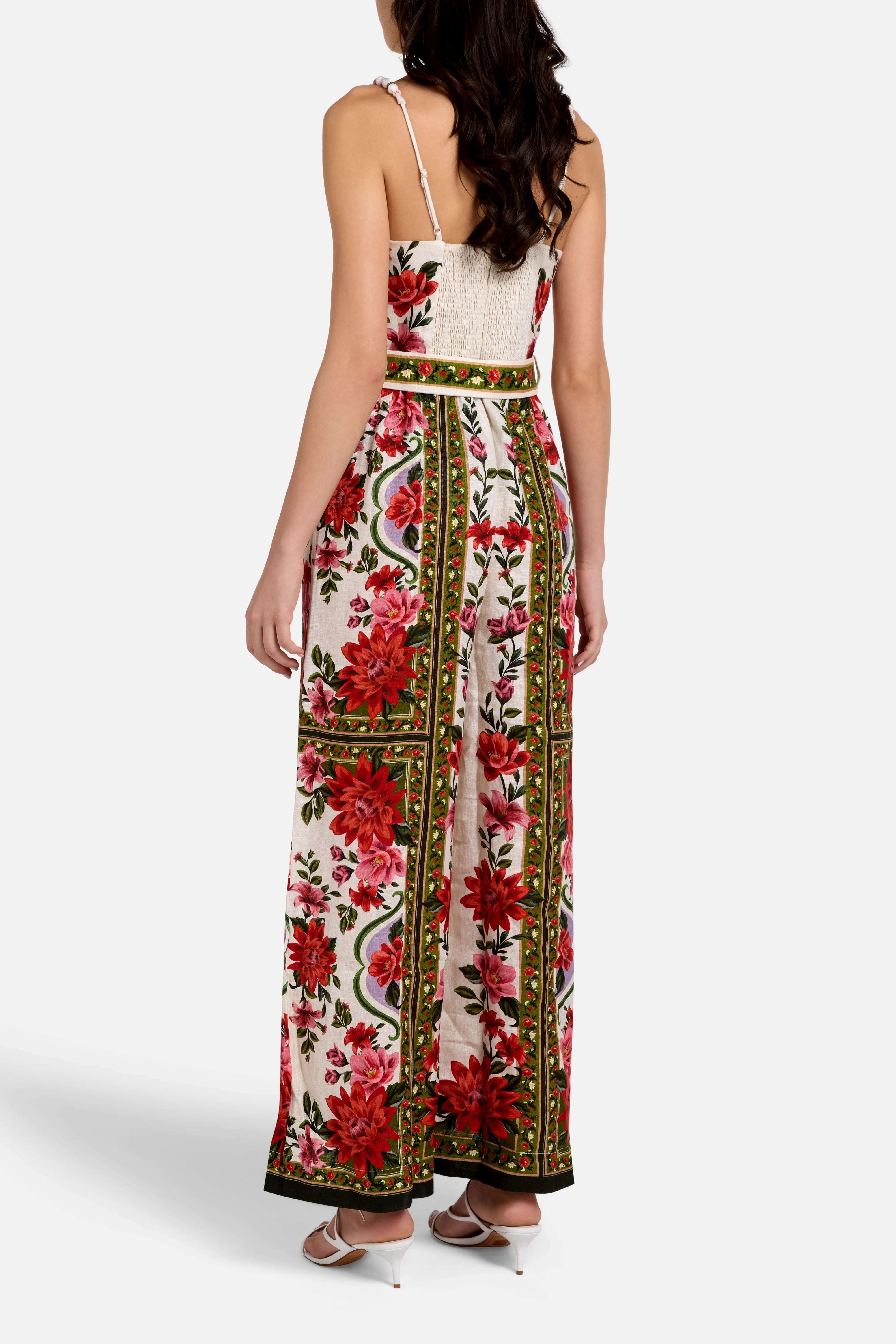 Wonder Rio Sand Sleeveless Linen Jumpsuit in Beige