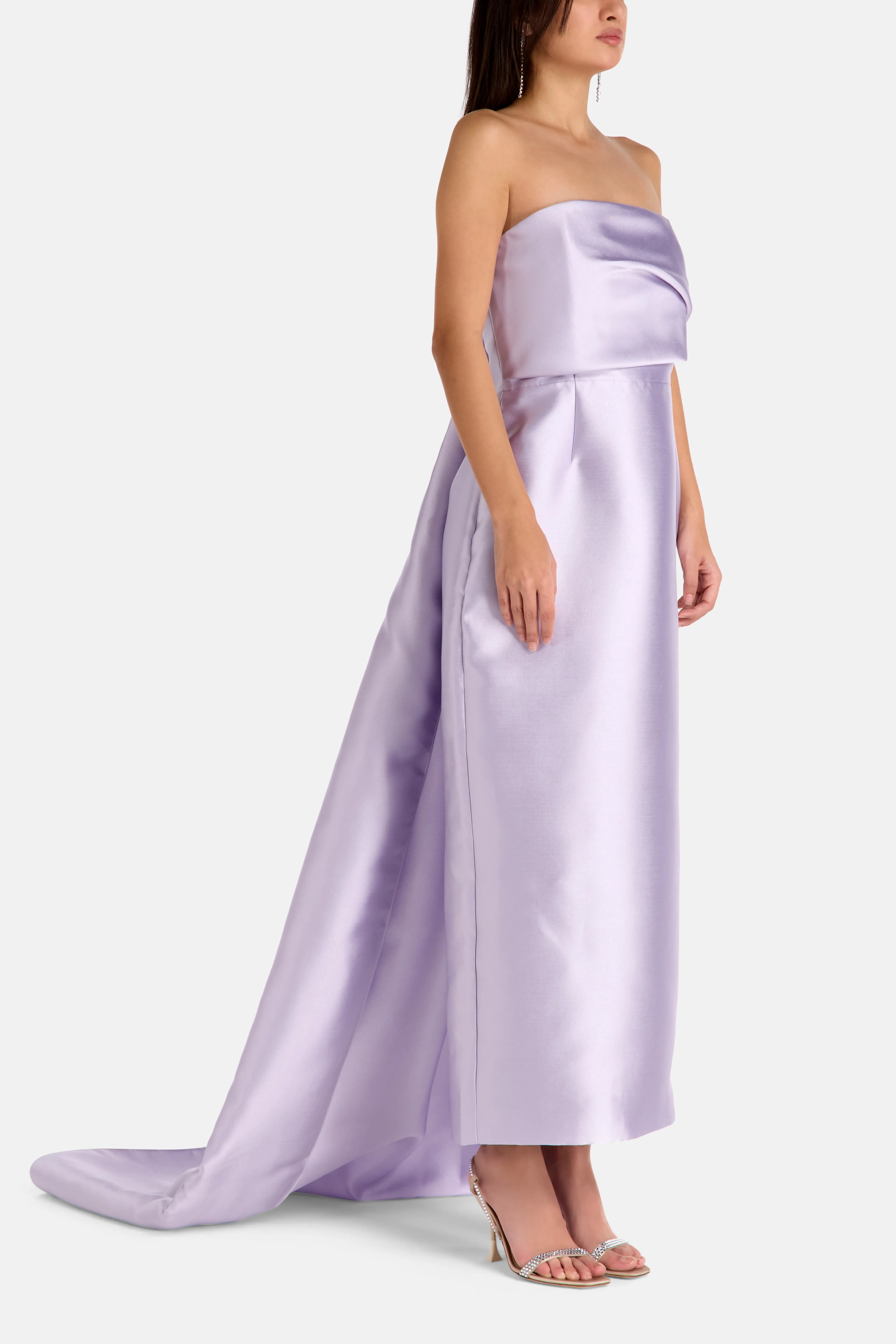 Kiki Midaxi Strapless Evening Gown in Purple