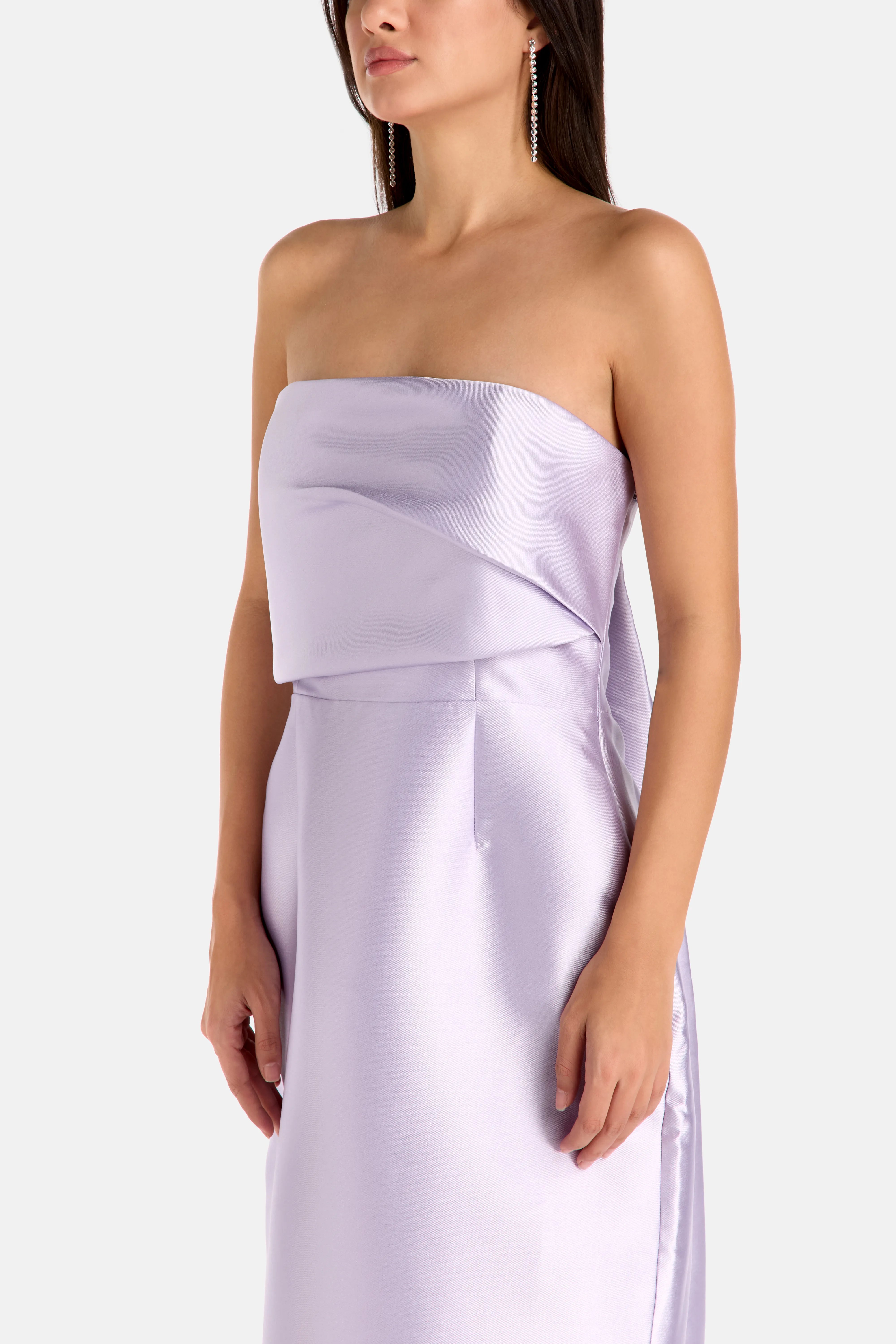 Kiki Midaxi Strapless Evening Gown in Purple