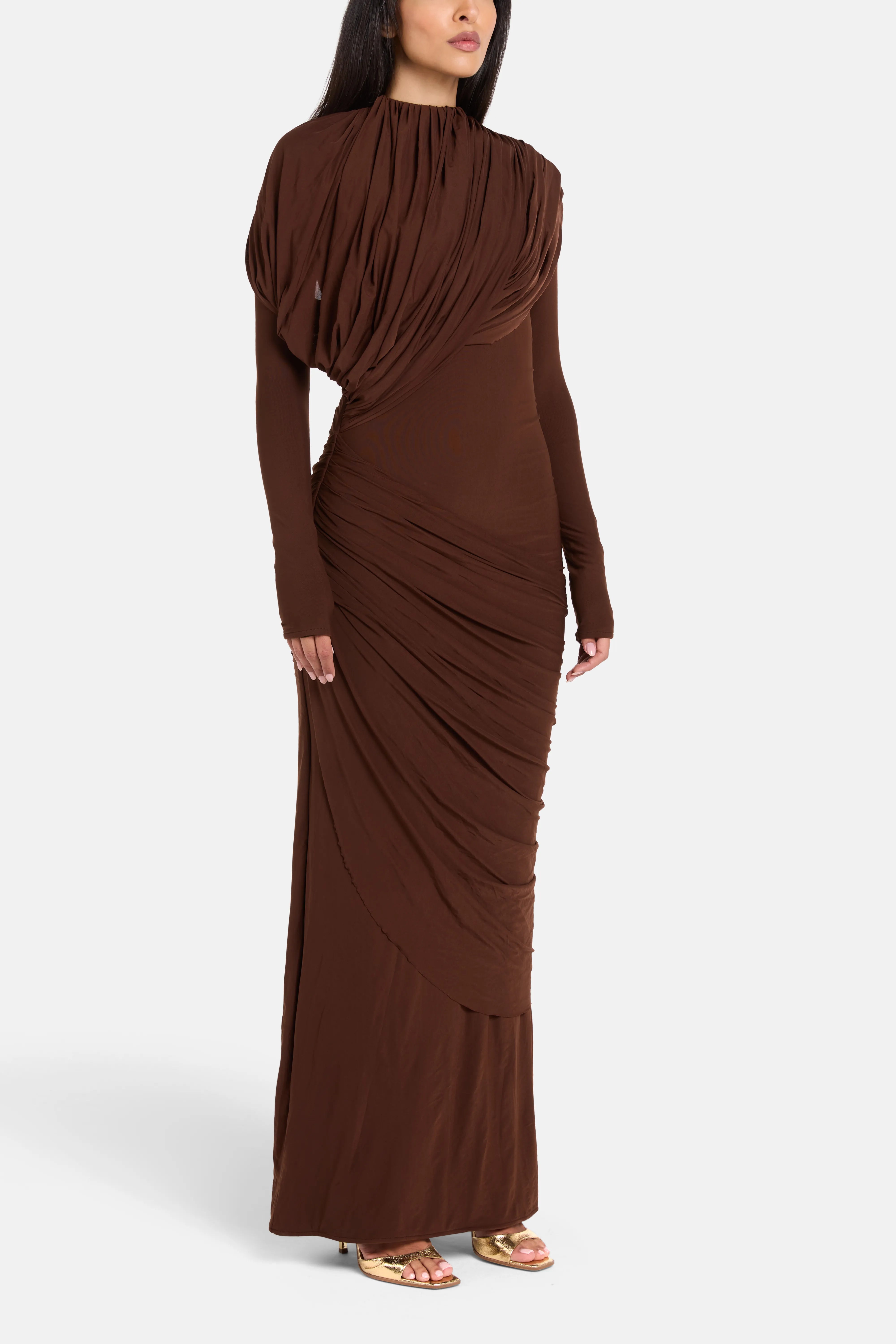 Donna Maxi Dress in Brown