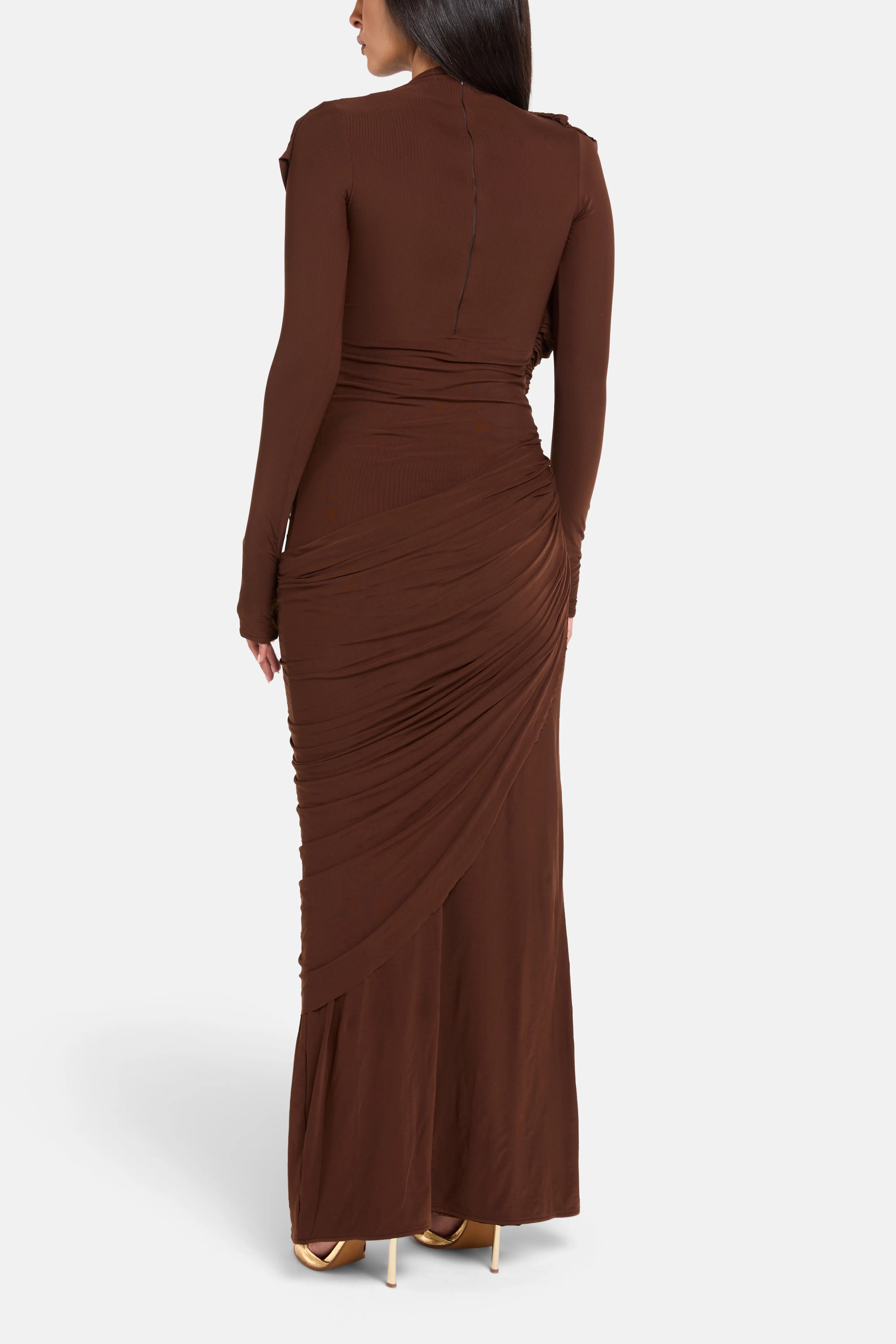 Donna Maxi Dress in Brown