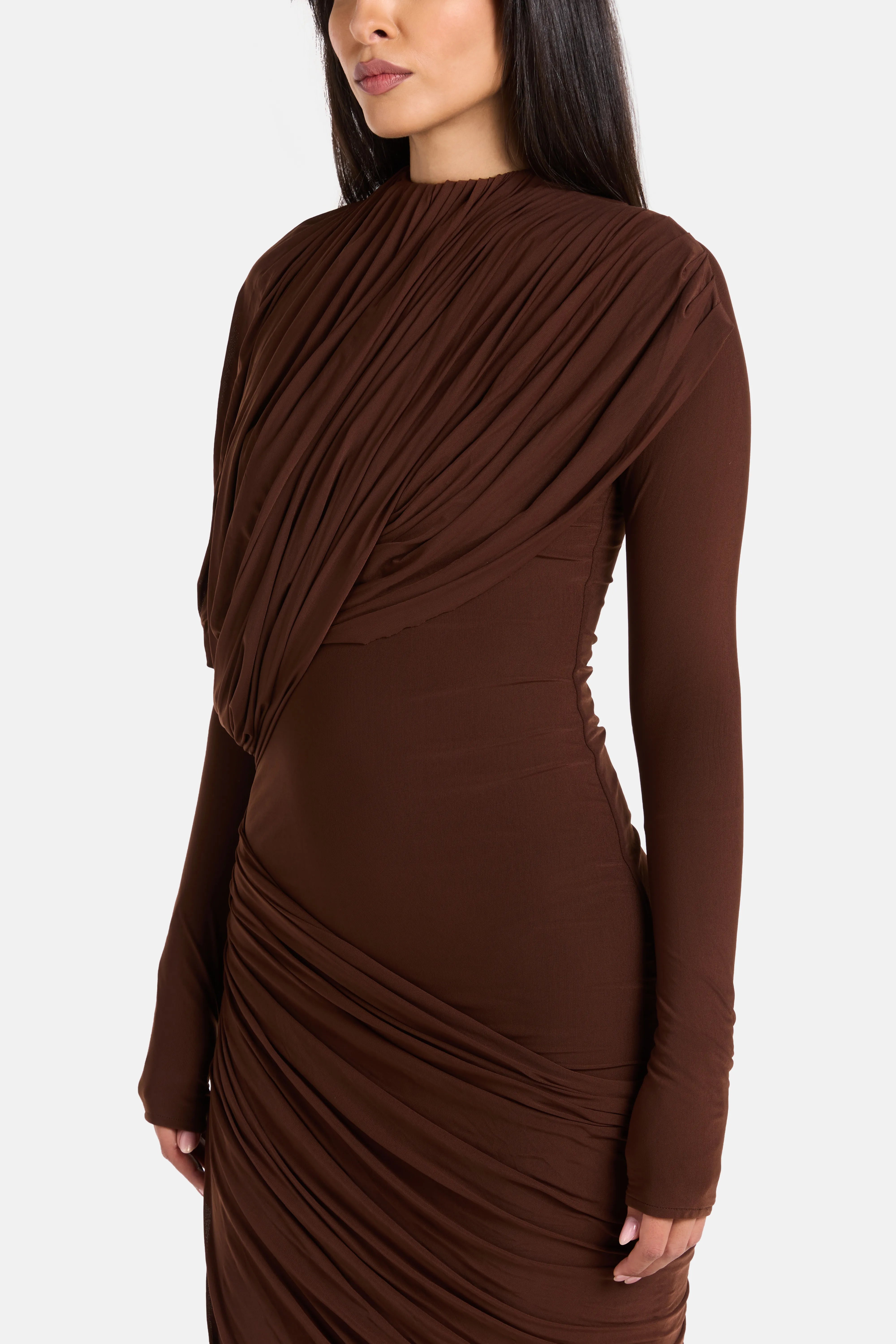 Donna Maxi Dress in Brown