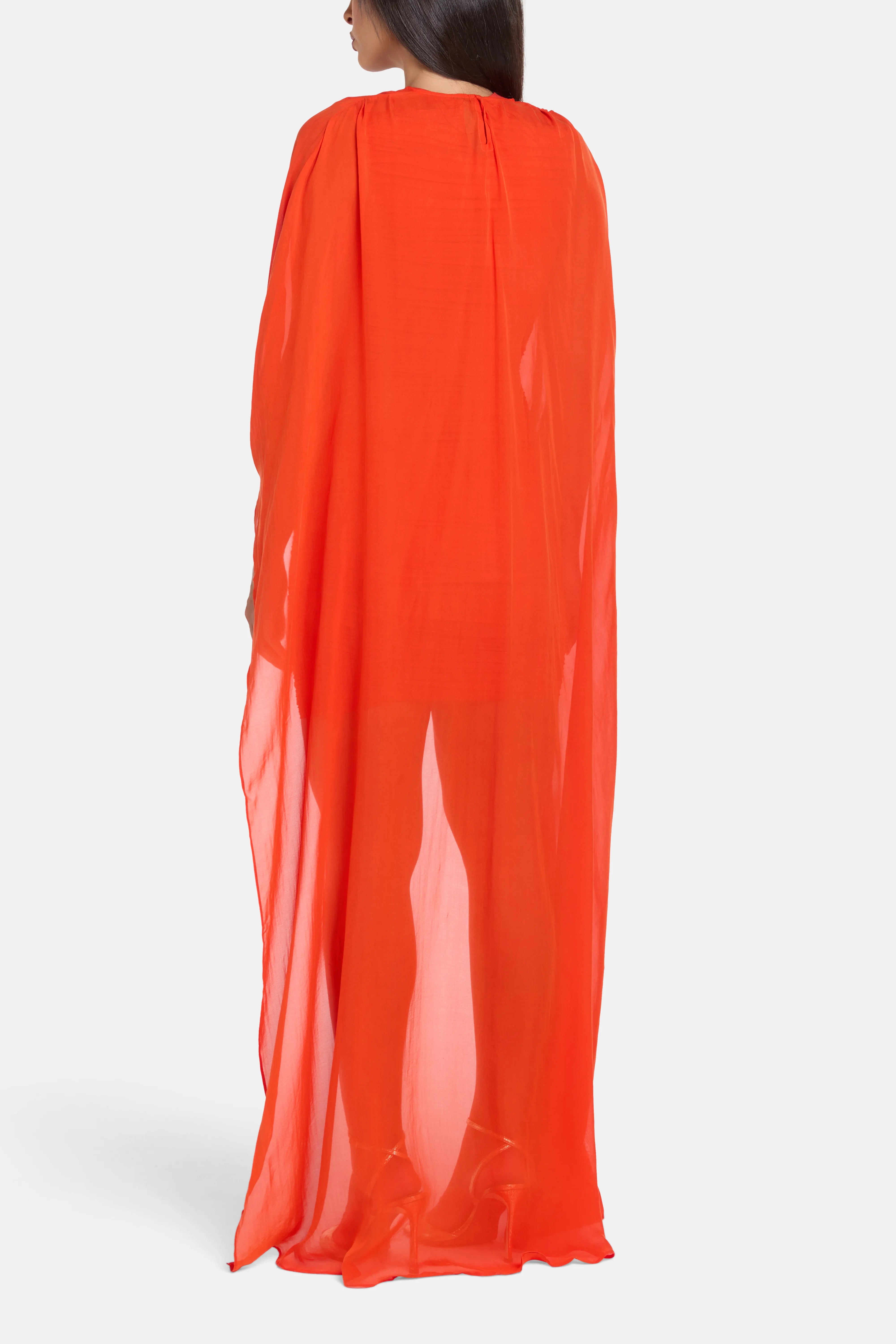 Sloane Chiffon Mini Dress in Red