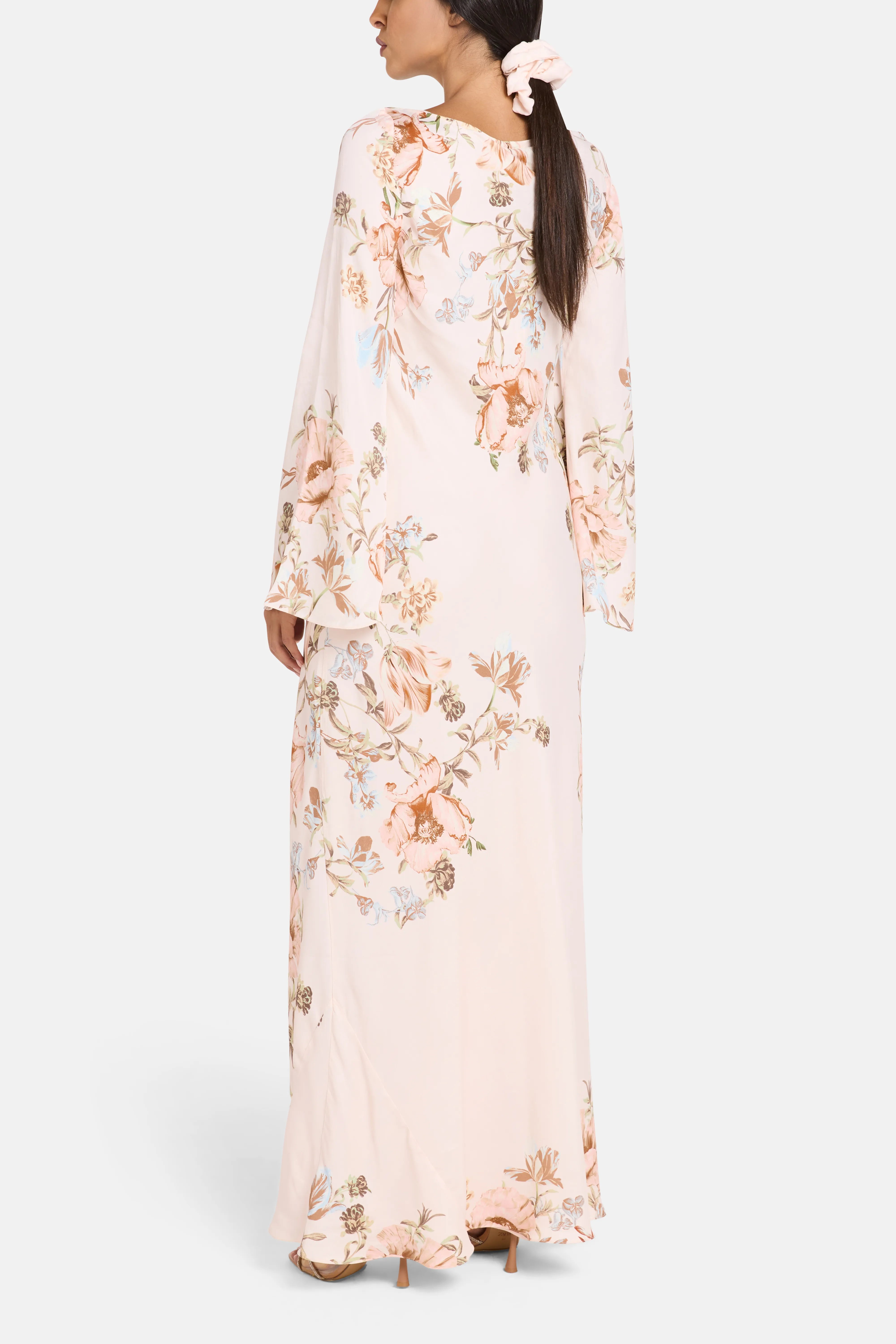 Ezra Floral Maxi Dress in Beige