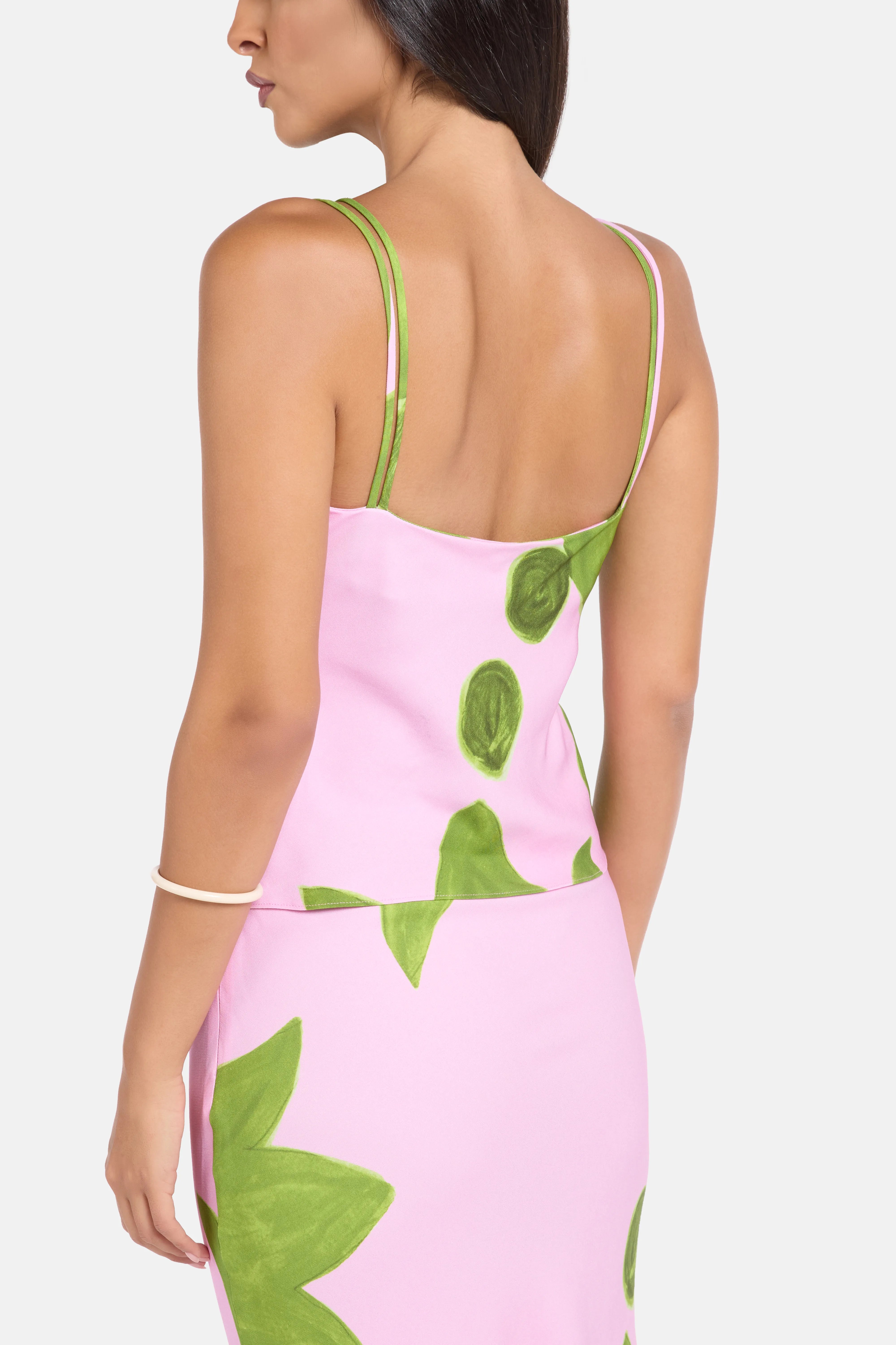 Eudora Sleeveless Top in Green and Pink