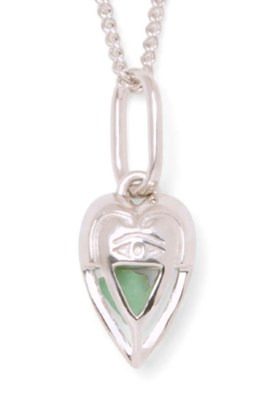 The Lovers Mini Capsule Heart Necklace in Silver
