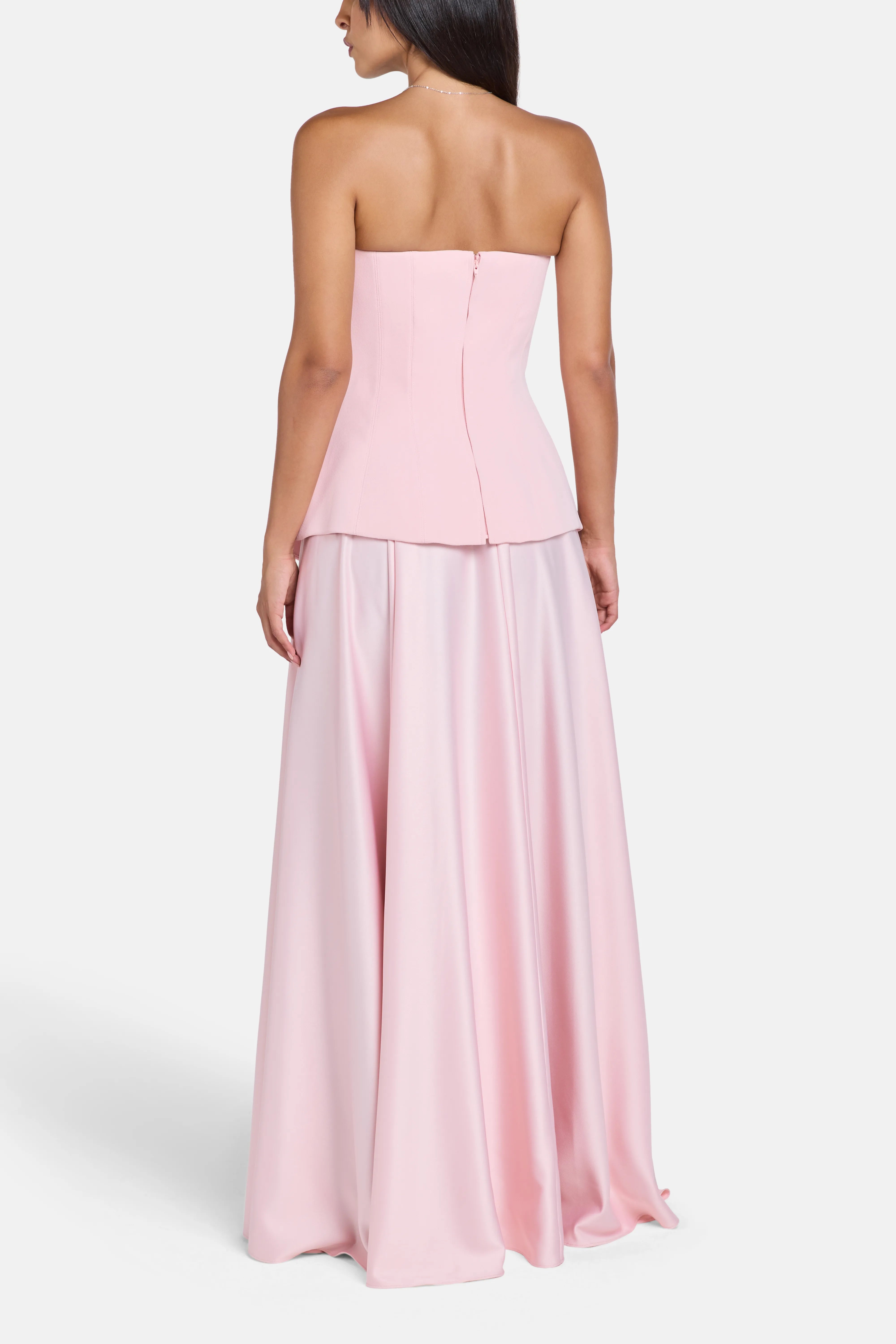Oriana Strapless Evening Dress in Pink