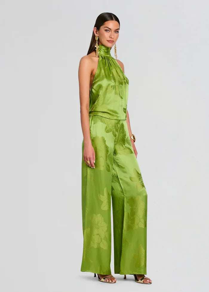 Martana Kiwi Tropical Sleeveless Top in Green