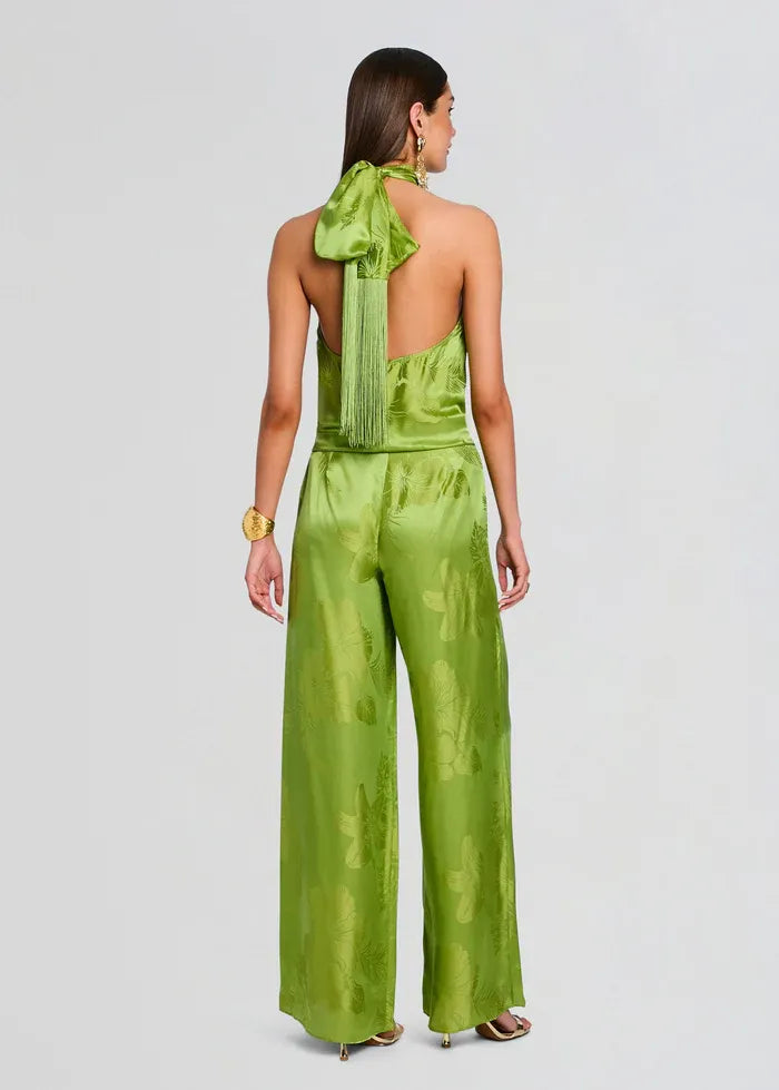 Martana Kiwi Tropical Sleeveless Top in Green