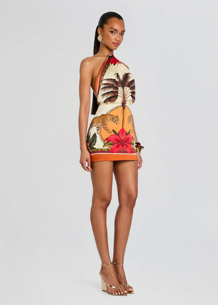 Cymbeline Jardim Botanico Sleeveless Mini Dress in White